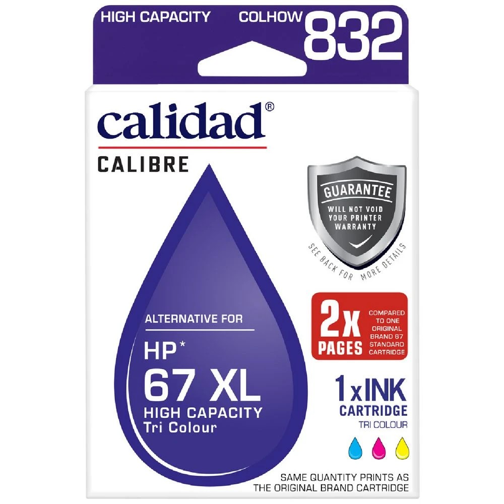 1 Calidad HP Alternative 67XL Tri Colour Ink Cartridges, 1 of 7