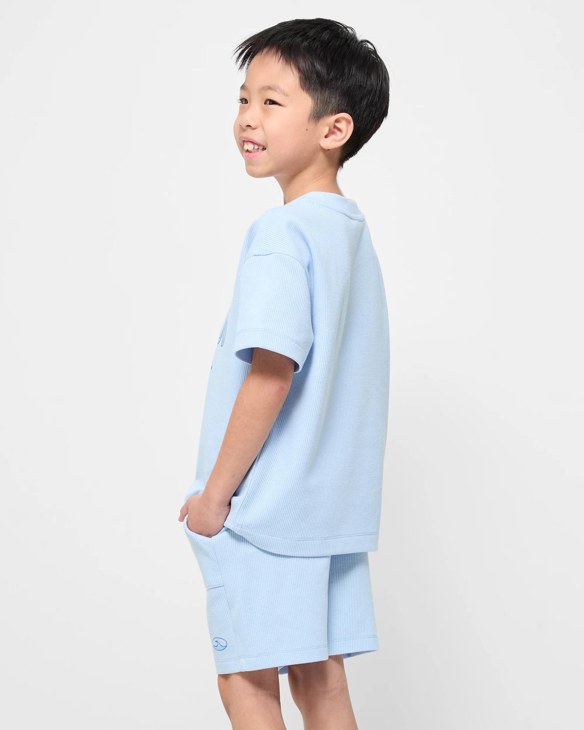 3 Target Waffle T-shirt And Short 2 Piece Set BLUE WAVE CLUB, 3 of 5