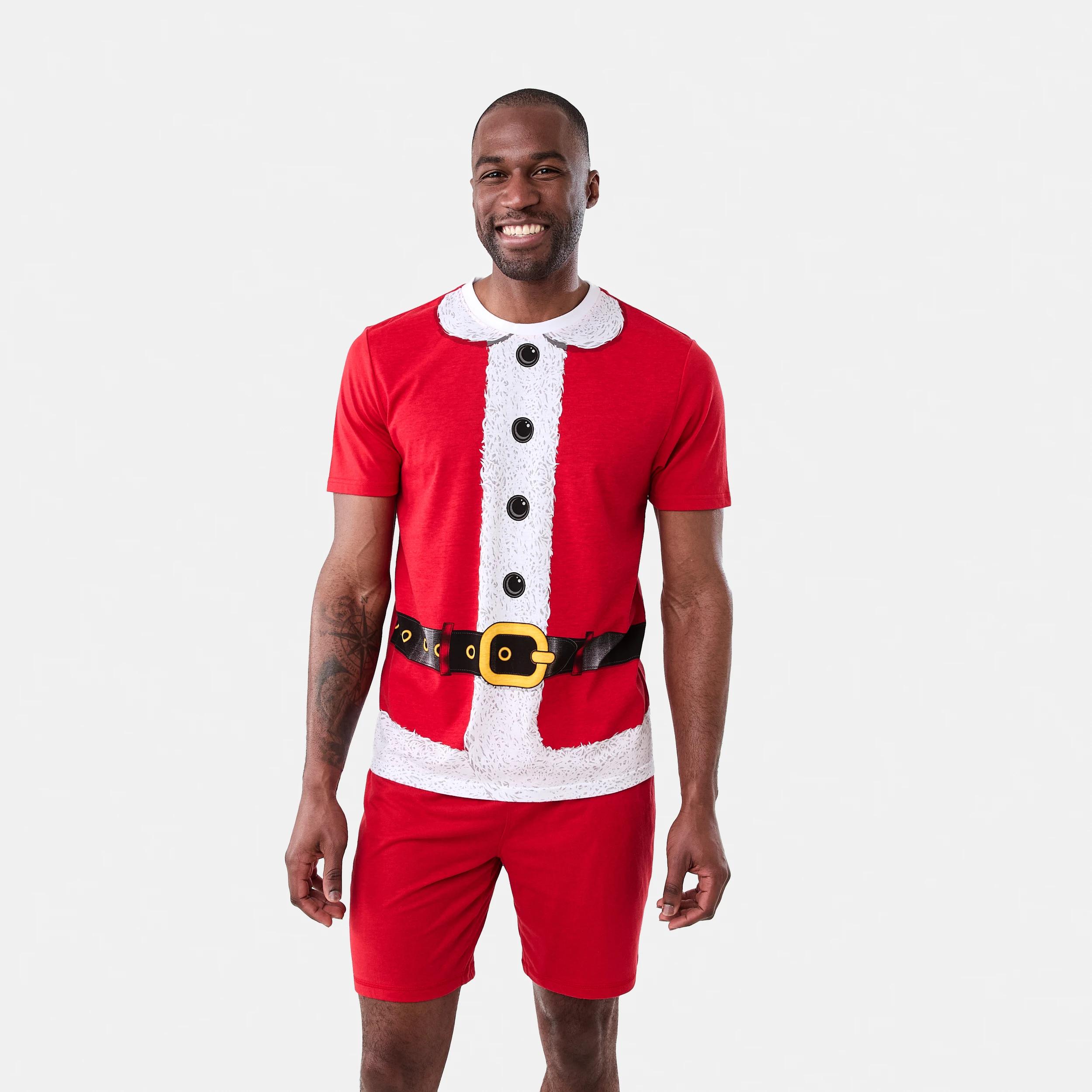 1 Christmas Knit Shorts Pyjama Set SANTA SUIT CLASSIC, 1 of 7