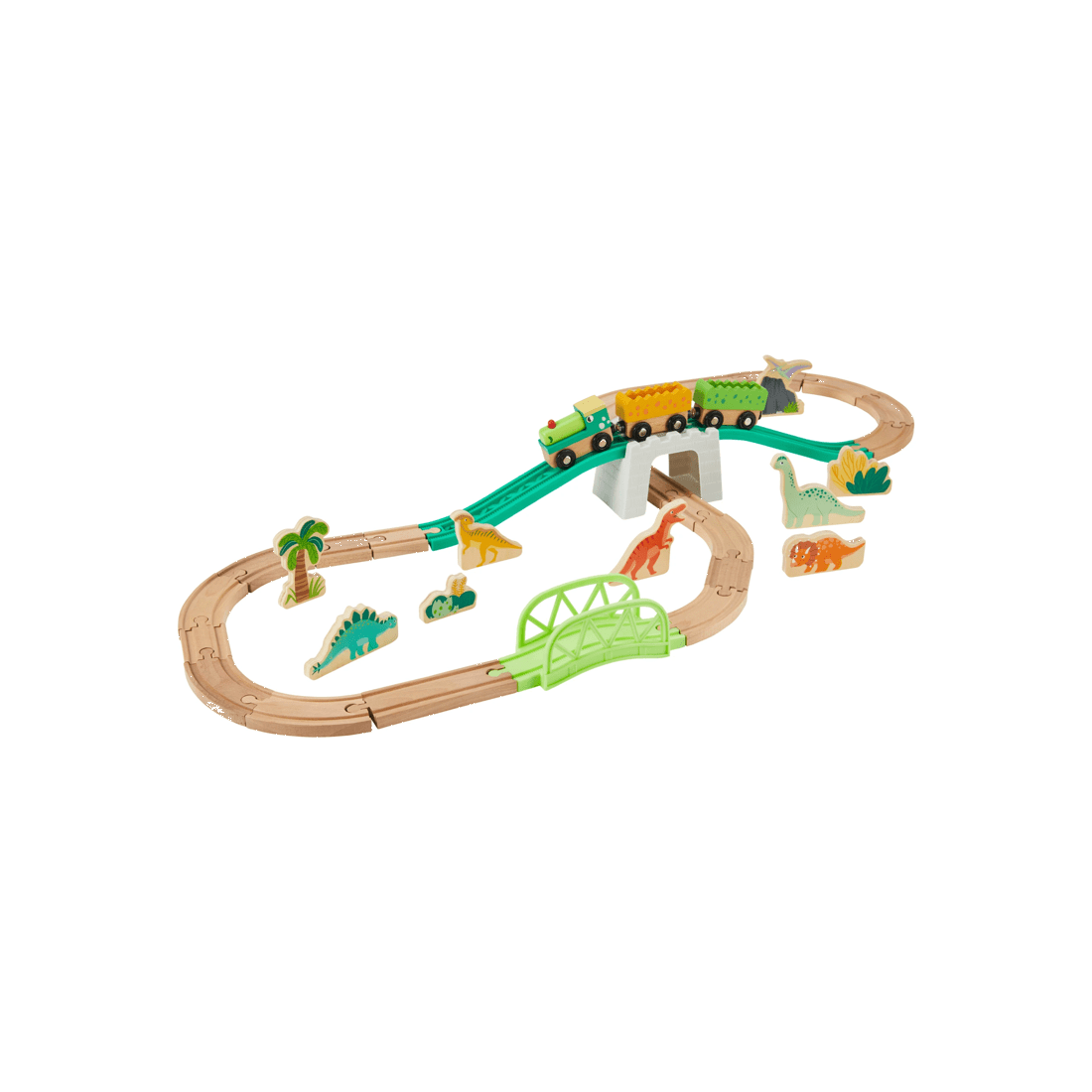 3 38 Piece Wooden Dino Train Set, 3 of 9