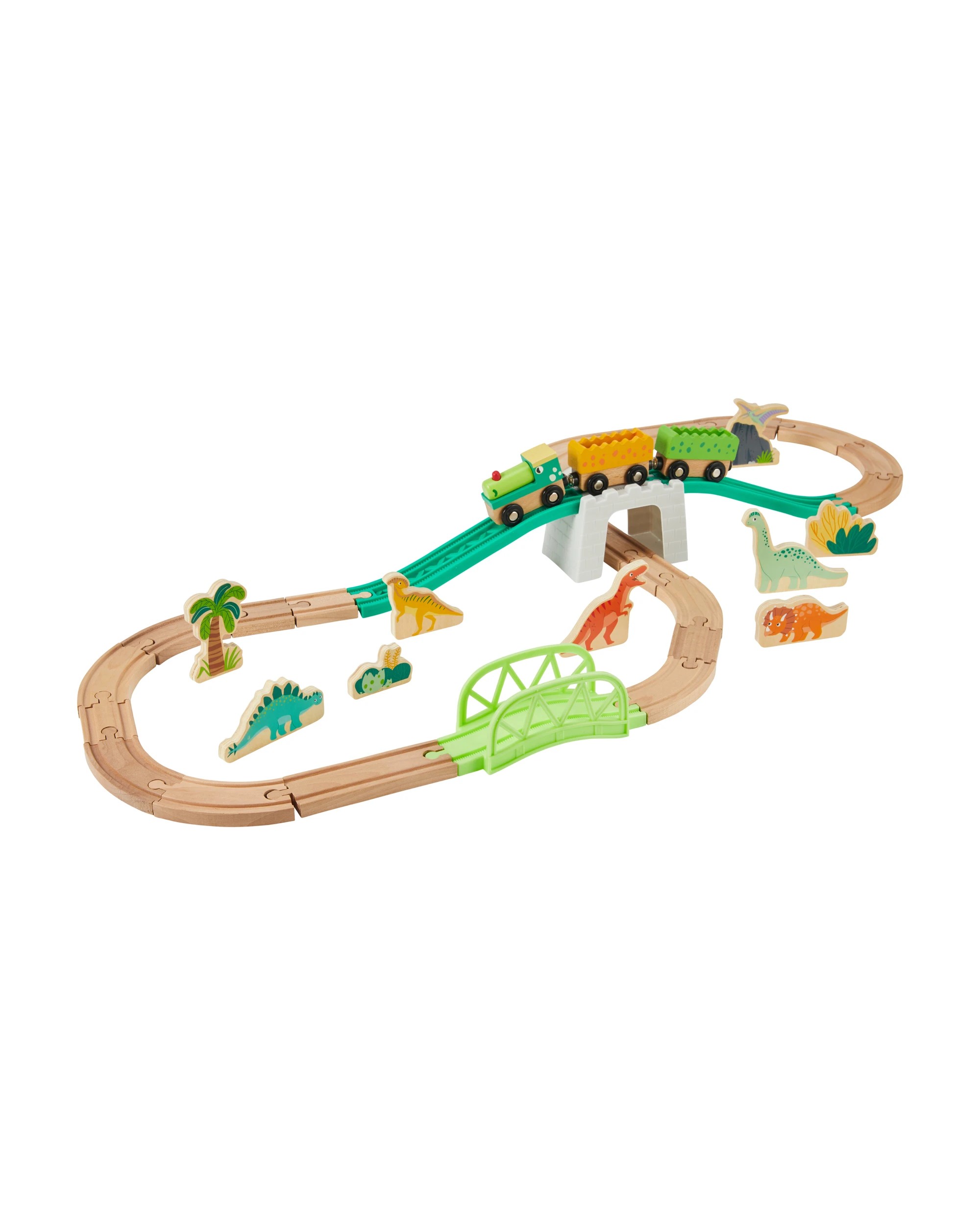 3 38 Piece Wooden Dino Train Set, 3 of 9