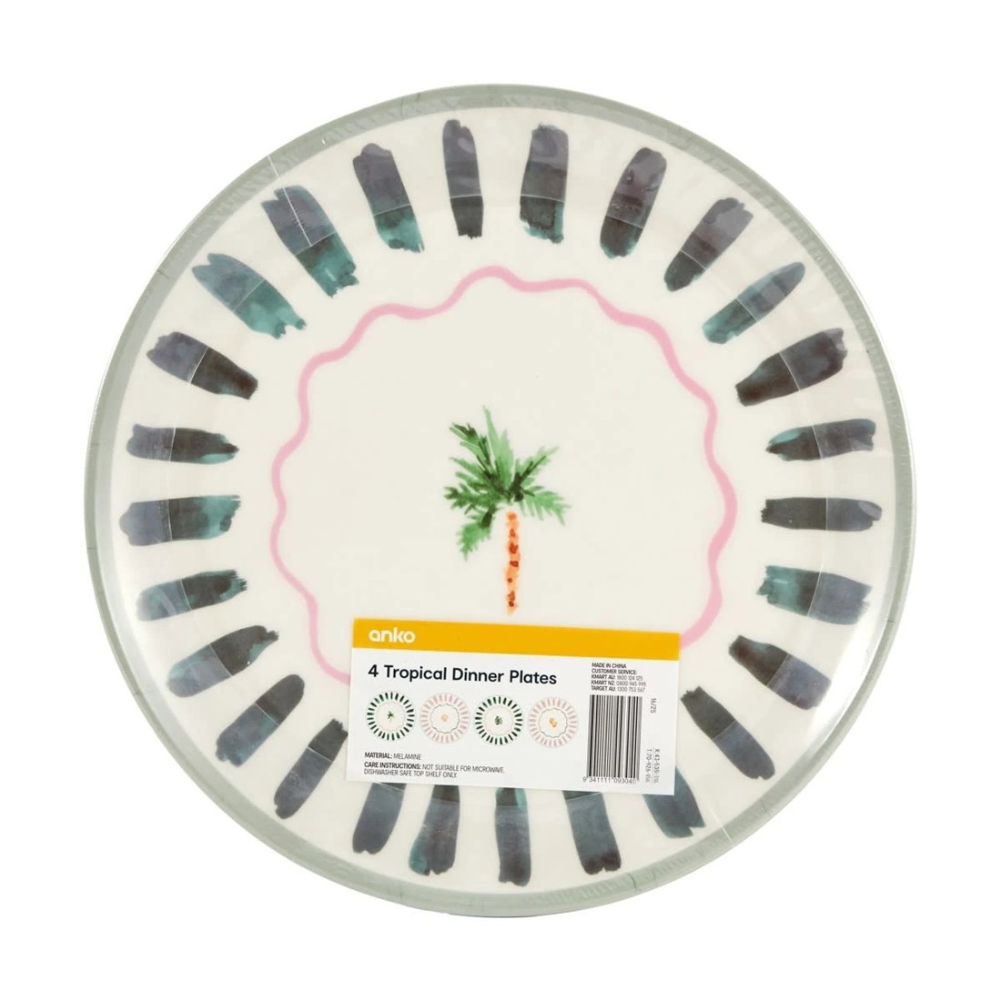 8 4 Pack Tropical Dinner Plates, 8 of 8