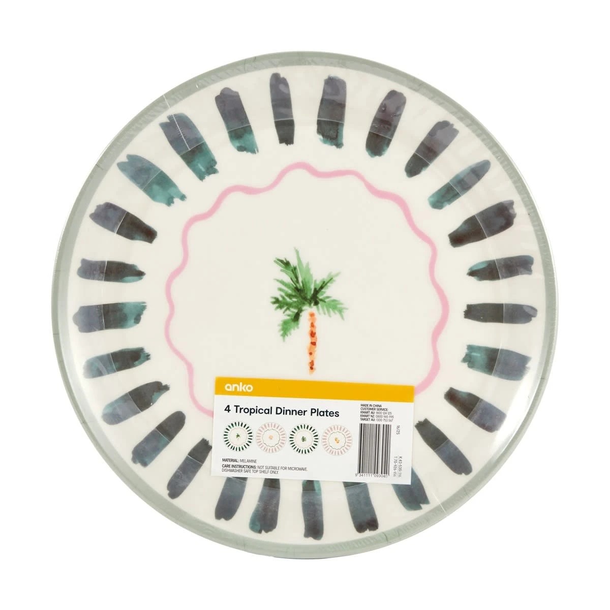 8 4 Pack Tropical Dinner Plates, 8 of 8