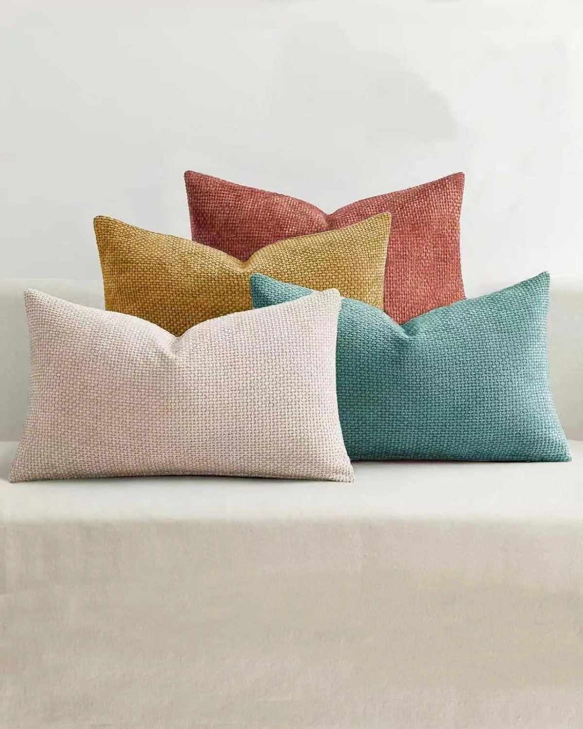 1 Gioia Casa 4-Pack Chenille Grid Cushion Covers 30cm x 50cm - Rainbow, 1 of 3