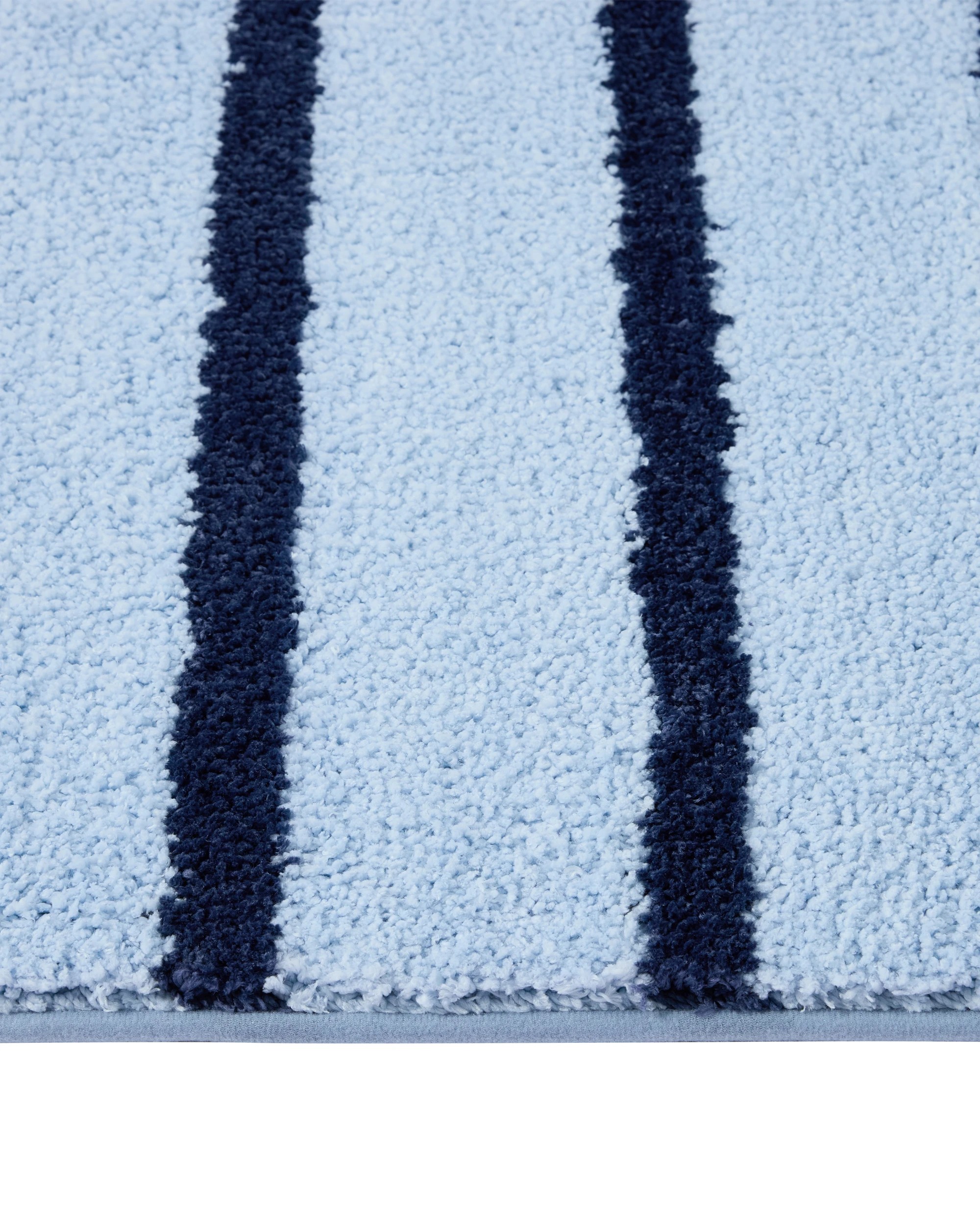 3 Memory Foam Bath Mat - Blue Stripe, 3 of 5