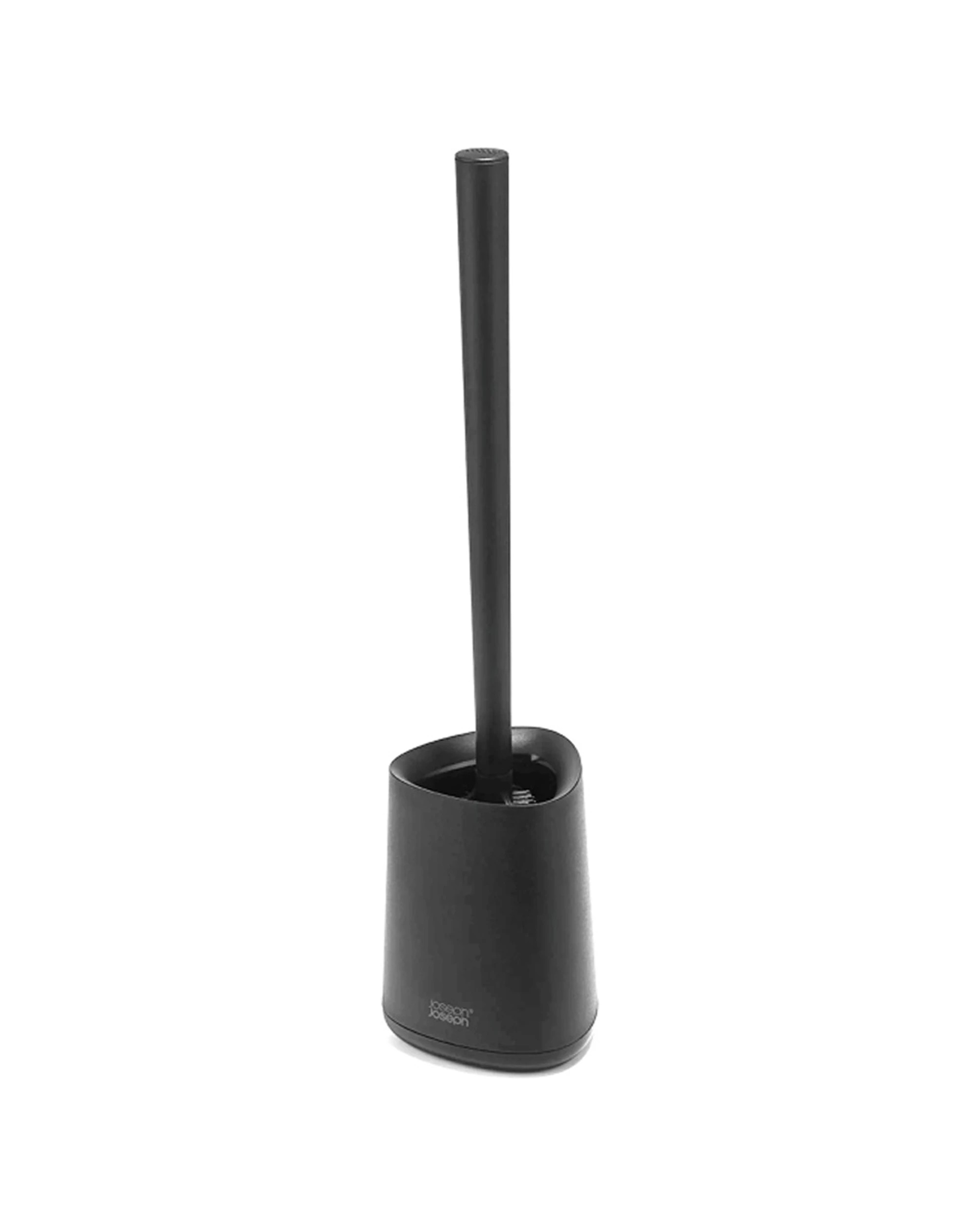 1 Joseph Joseph Flex 360 Lite Bathroom Toilet Cleaning Brush With Holder - Black, 1 of 6