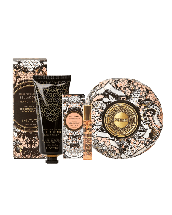 MOR Belladonna Hand Cream, Triple-Milled Soap and Perfumette Set - Orange
