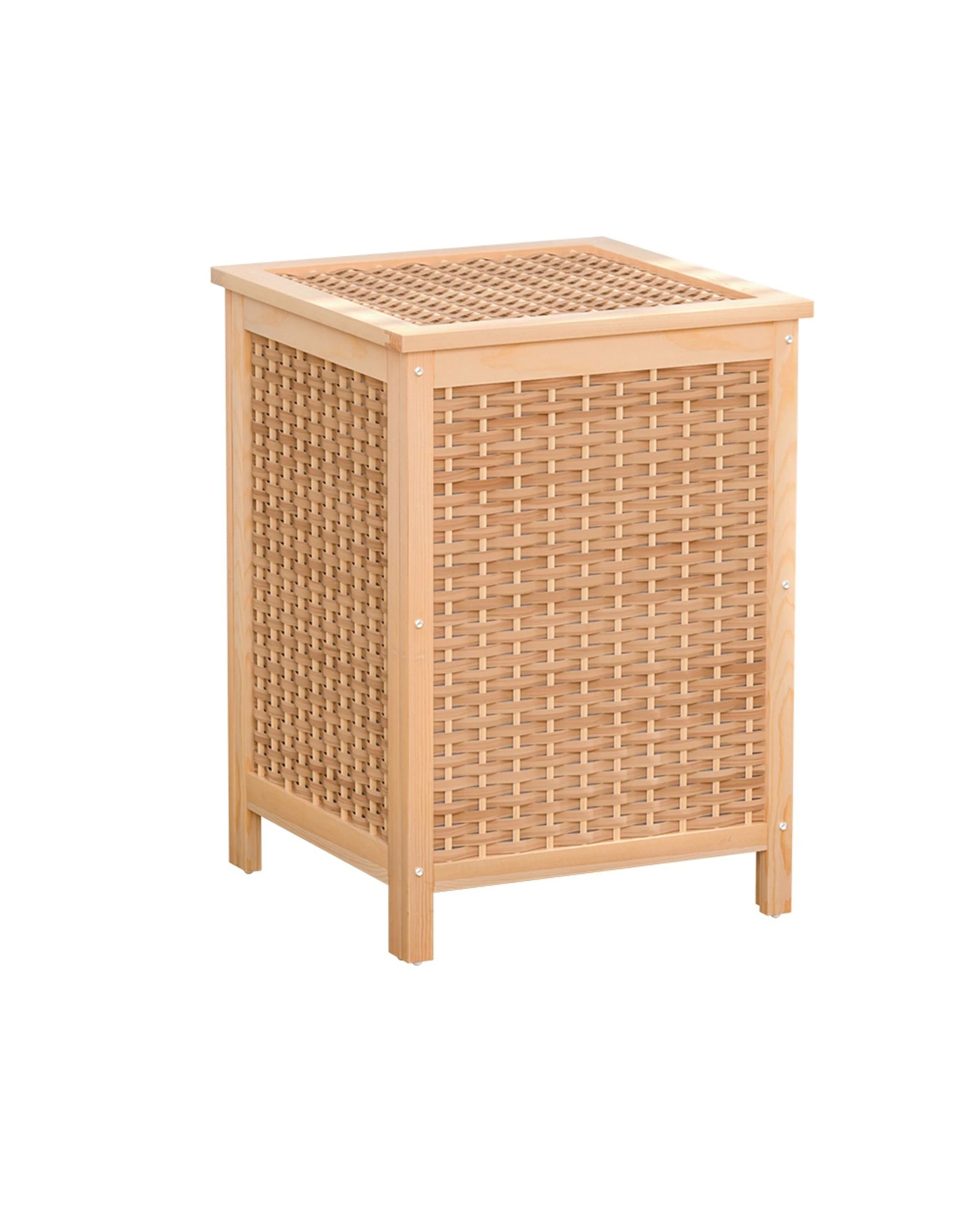 1 Artiss Laundry Hamper Wooden Bathroom Storage Cabinet
 - Brown, 1 of 1