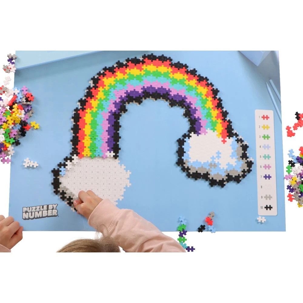4 Plus-Plus Puzzle by Number Rainbow 500 Pieces, 4 of 5