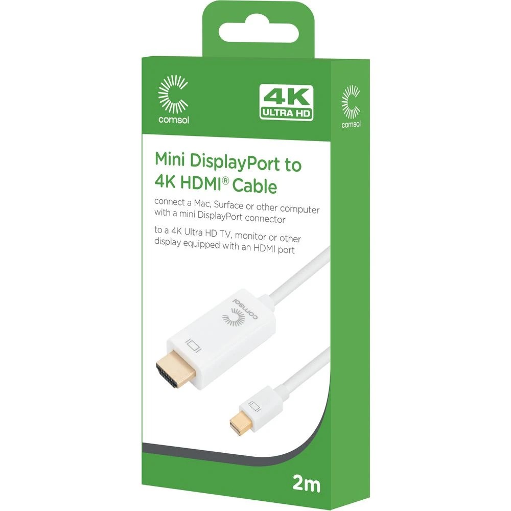 3 Comsol Male Mini DisplayPort to Male HDMI Cable 2m, 3 of 3