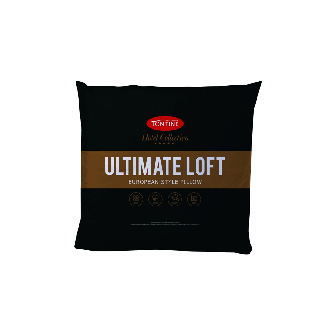 1 Tontine Hotel Collection Ultimate Loft European Pillow Cotton Cover Australian Made
 - White, 1 of 4