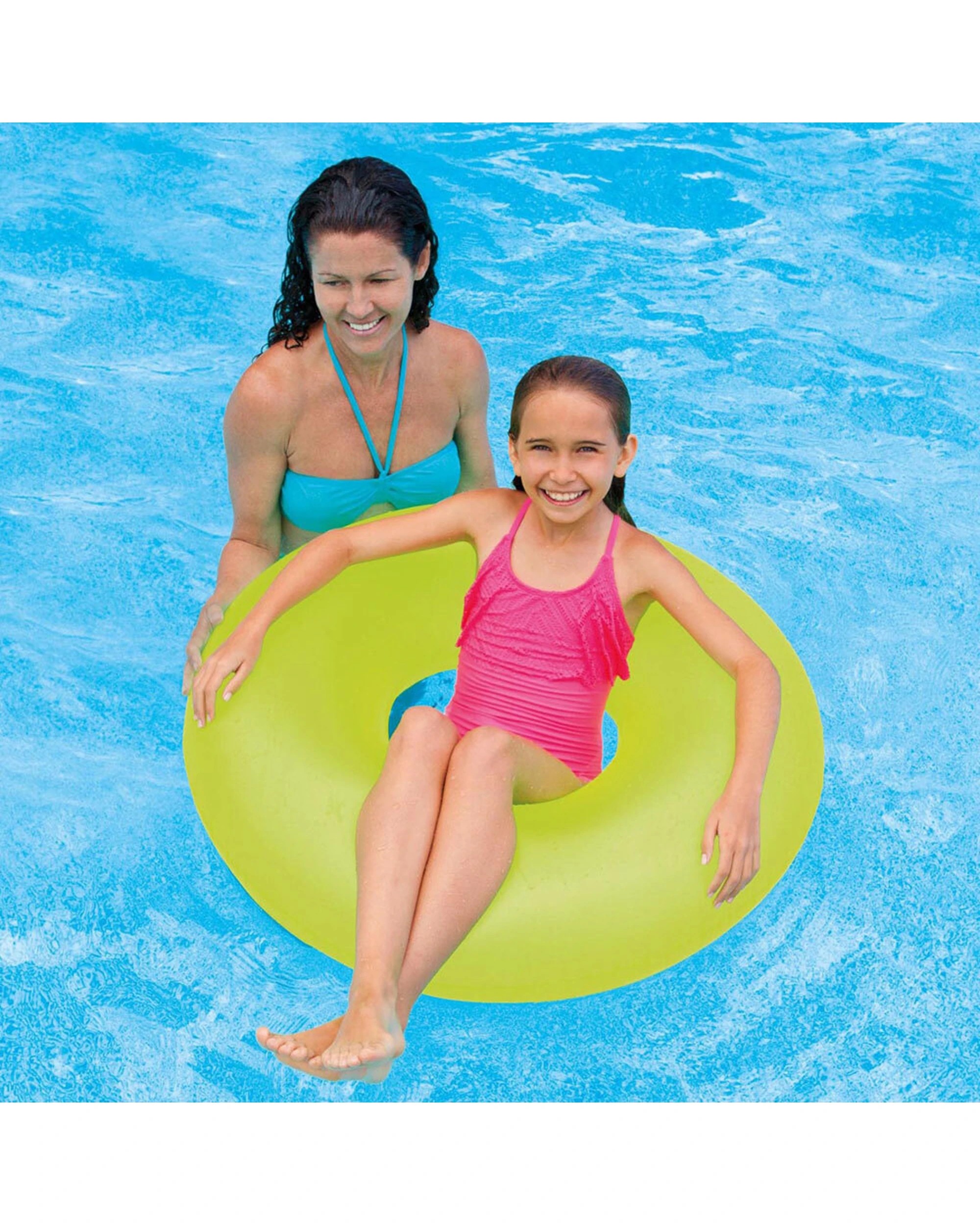 8 Intex Neon Frost Inflatable Tubes Swim Rings - Assorted, 8 of 9