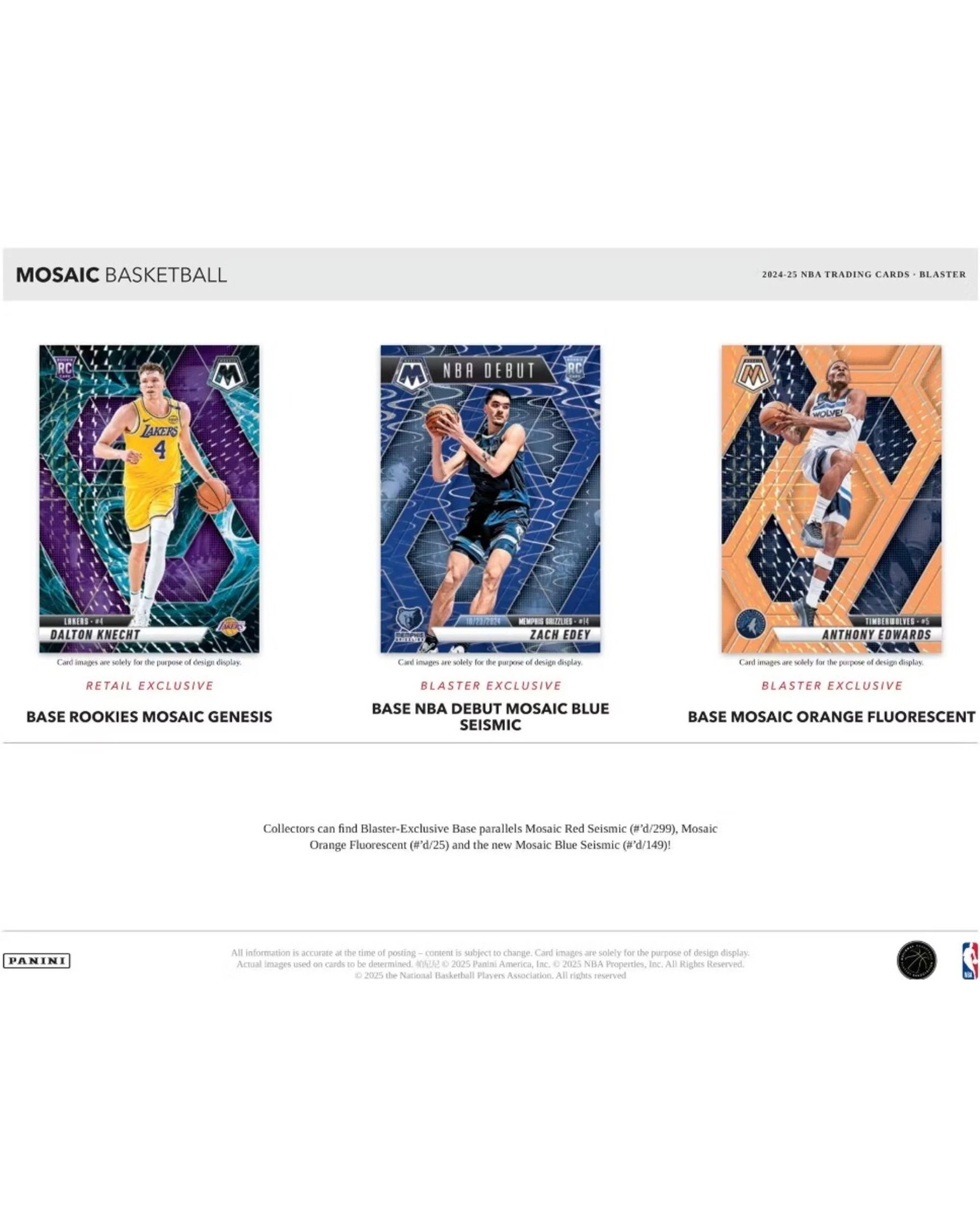 3 Panini 2024/2025 NBA Mosaic Basketball Blaster Box, 3 of 6