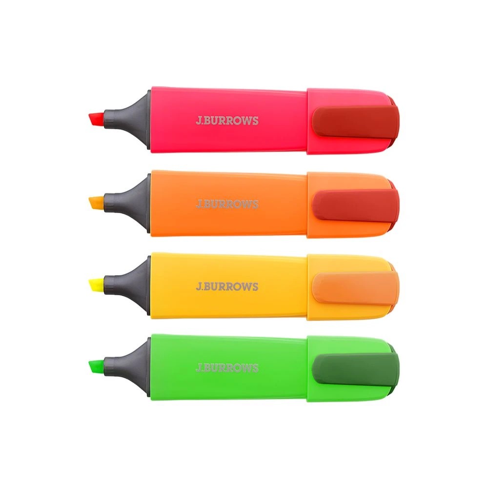 2 J.Burrows Chisel Highlighters Assorted 4 Pack, 2 of 4