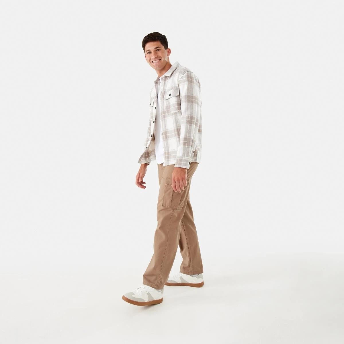 3 Long Sleeve Check Overshirt Bge Check, 3 of 7