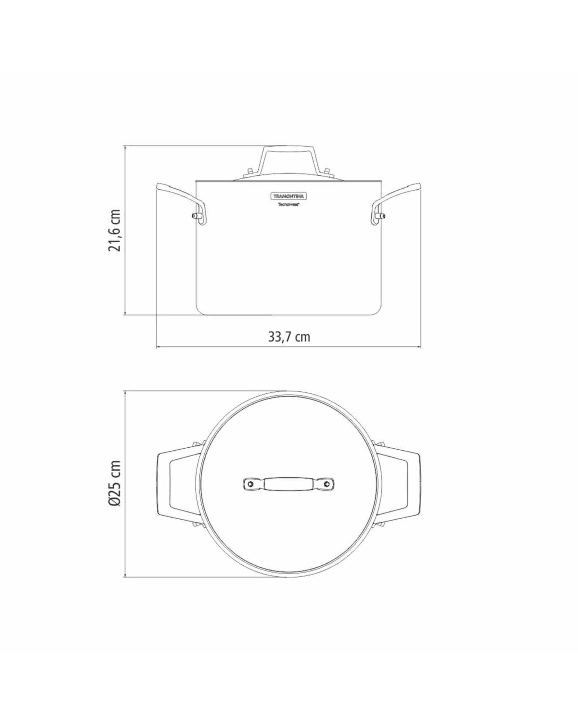 4 Tramontina Grano 24cm 7.7L Stainless Steel Stock Pot, 4 of 4