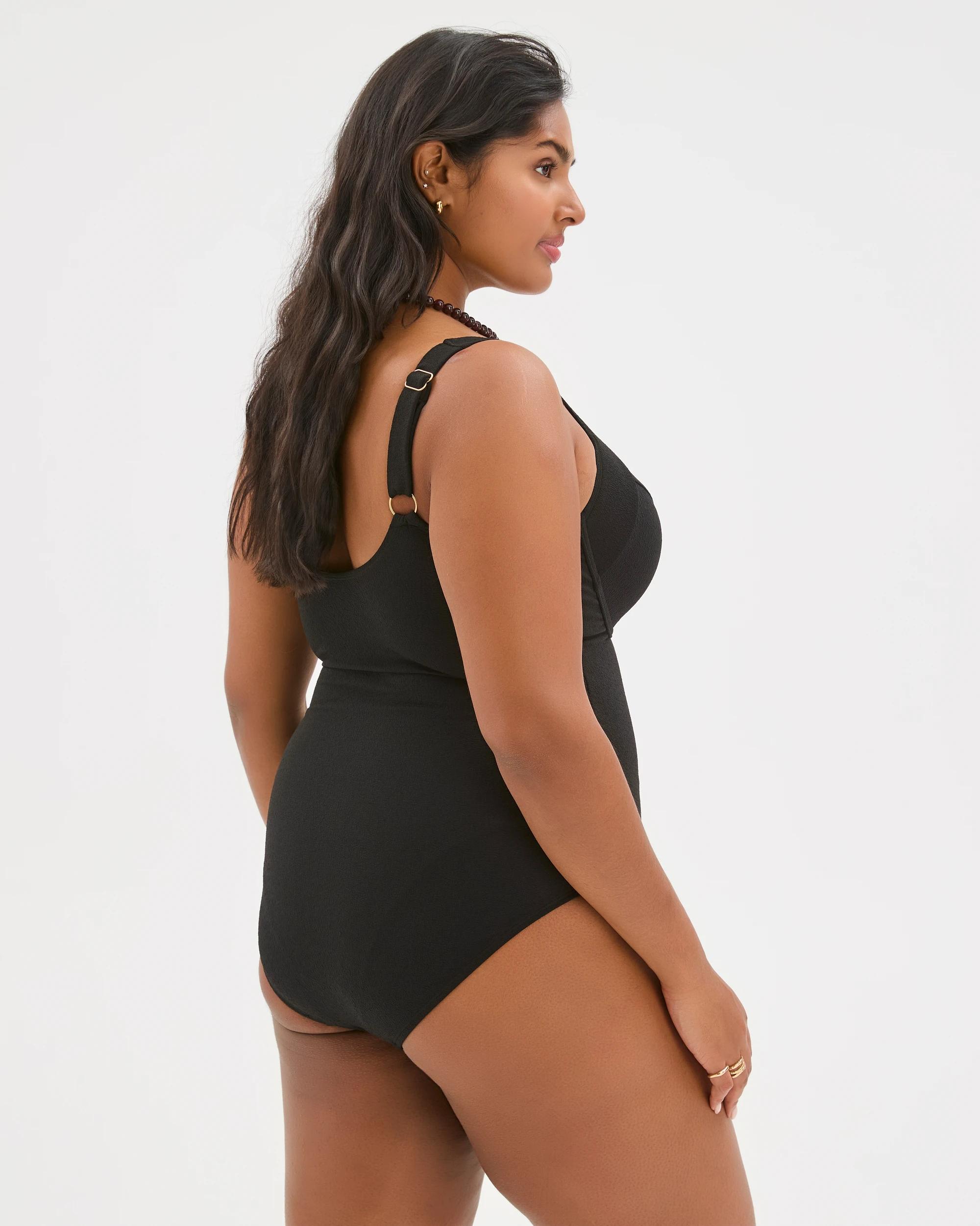 9 Target Woman Shape Your Body Resort Balconette Soft Textured One Piece Swimsuit BLACK, 9 of 9