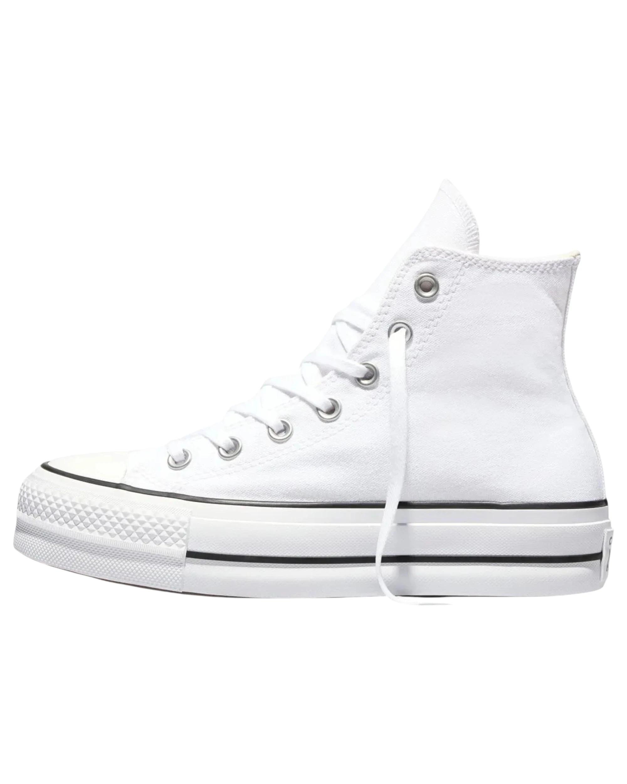 3 Converse Womens Chuck Taylor All Star Lift Canvas High Top Sneaker WHITE, 3 of 6