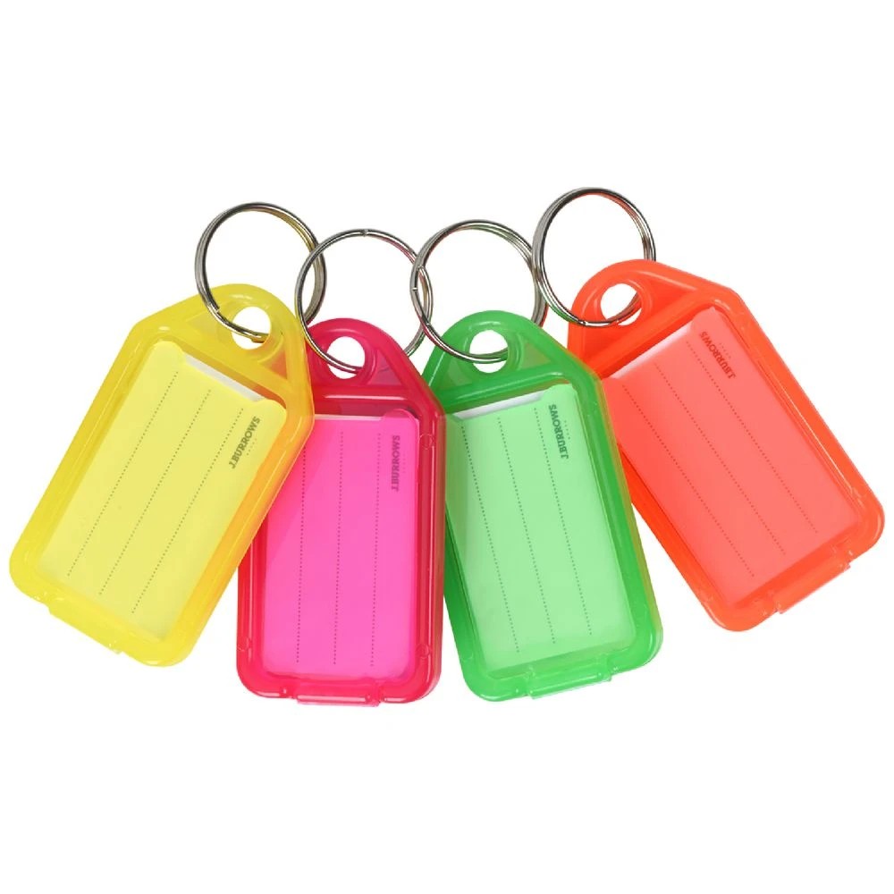 1 J.Burrows Key Tags Assorted Fluoro 50 Pack, 1 of 3