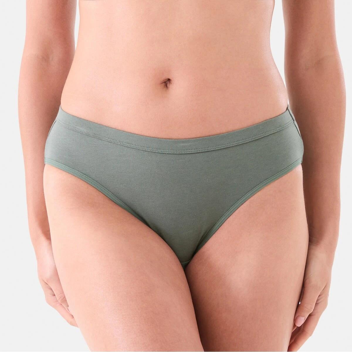2 Comfort Top Bikini Briefs SMOKEY GREEN, 2 of 4