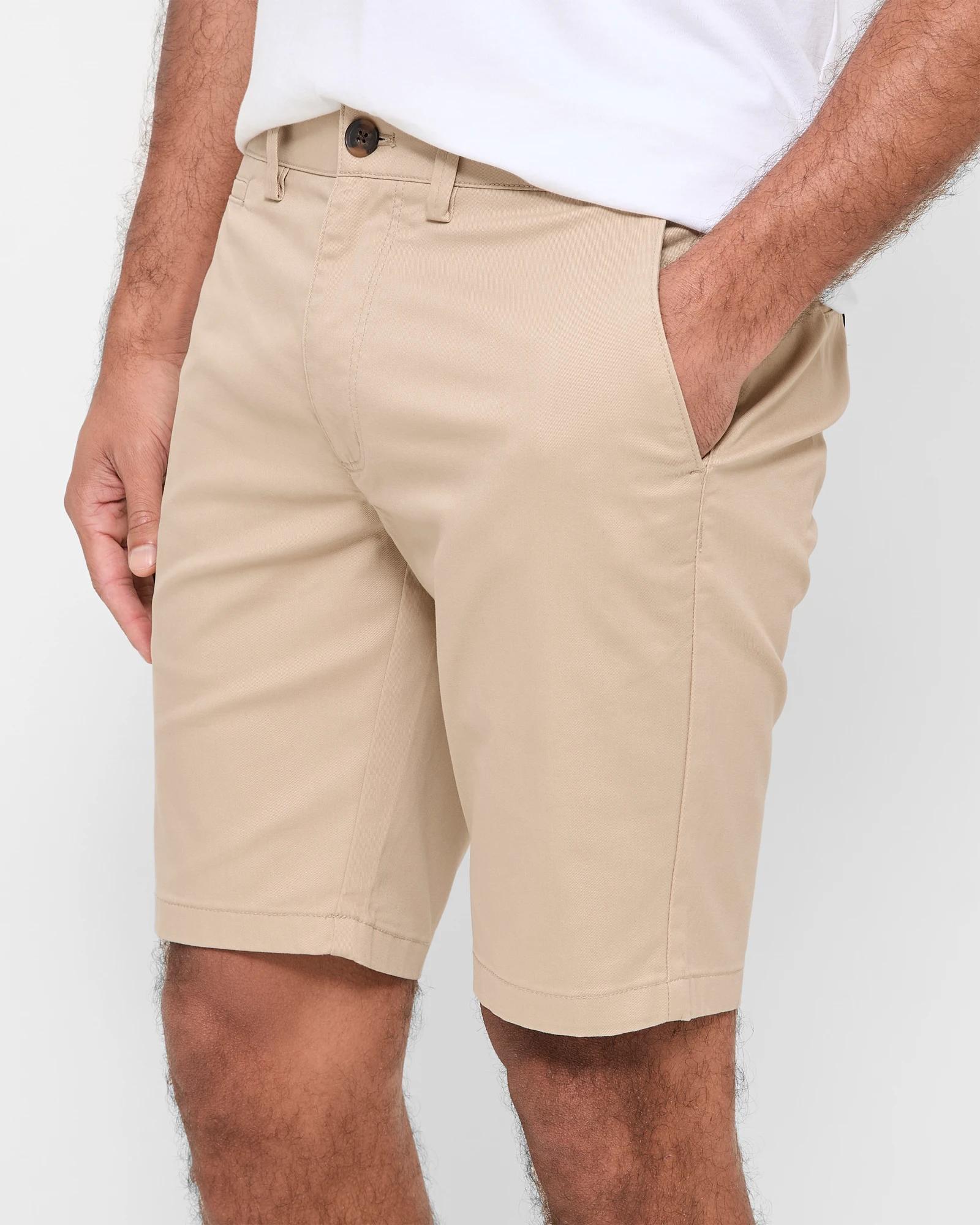 3 Target Australian Cotton Blend Slim Chino Shorts TAN, 3 of 5