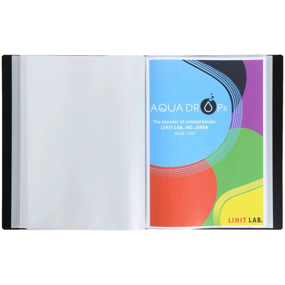 4 Aqua Drops A4 Display Book 60 Pocket Fixed Black, 4 of 4