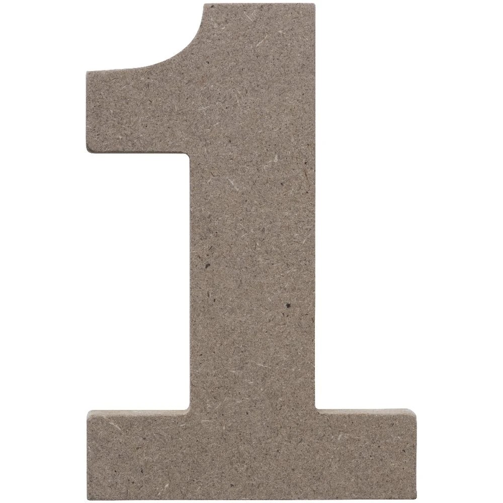 2 Born Wooden Number 1 10cm, 2 of 3