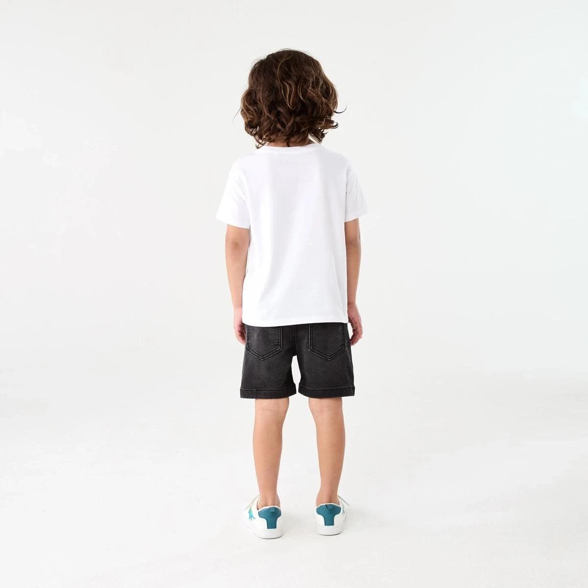 6 Knit Denim Shorts BLACK WASH, 6 of 6