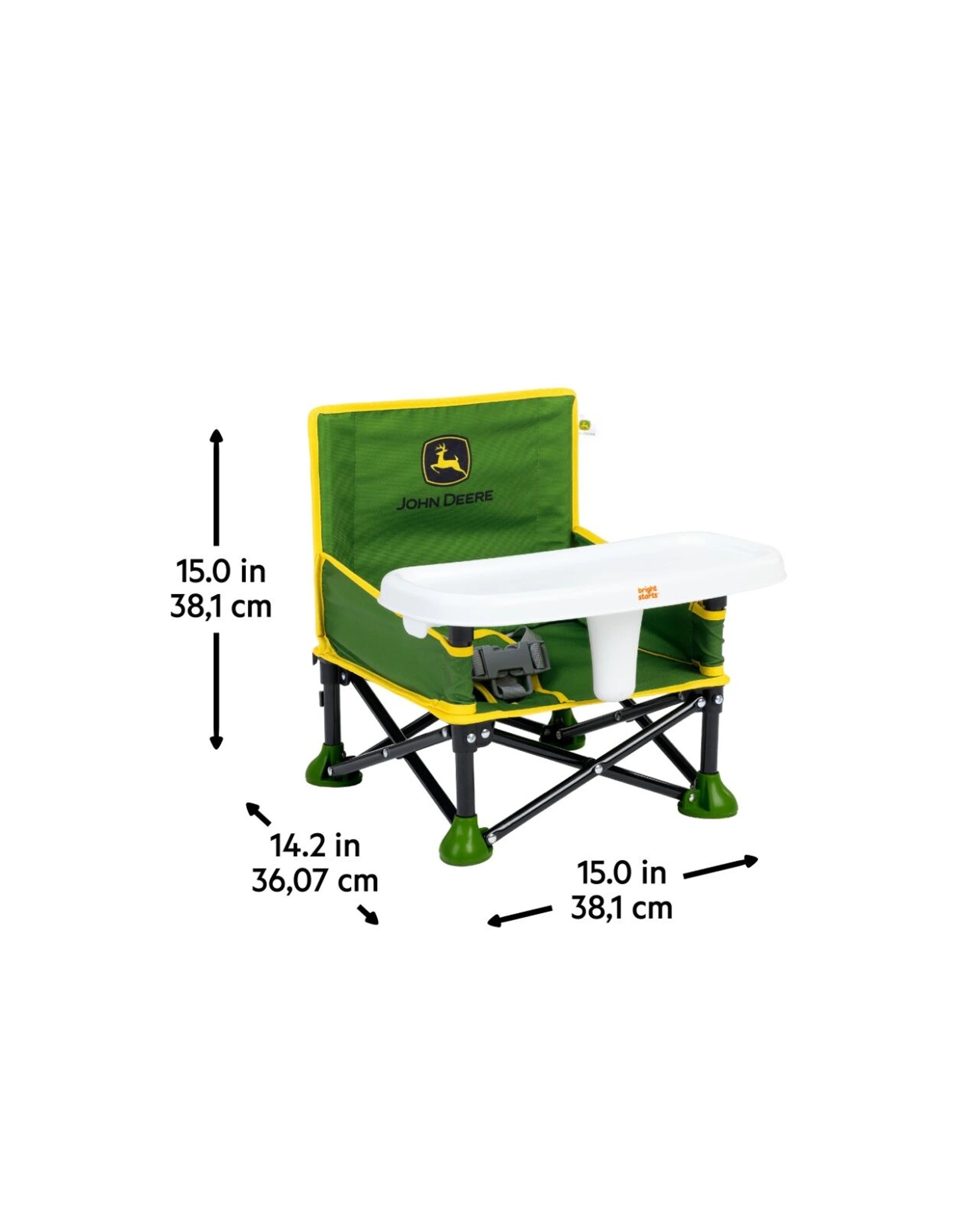 2 Bright Starts John Deere Pop N Sit Portable Baby Booster High Chair 6-36 Months - Green, 2 of 3
