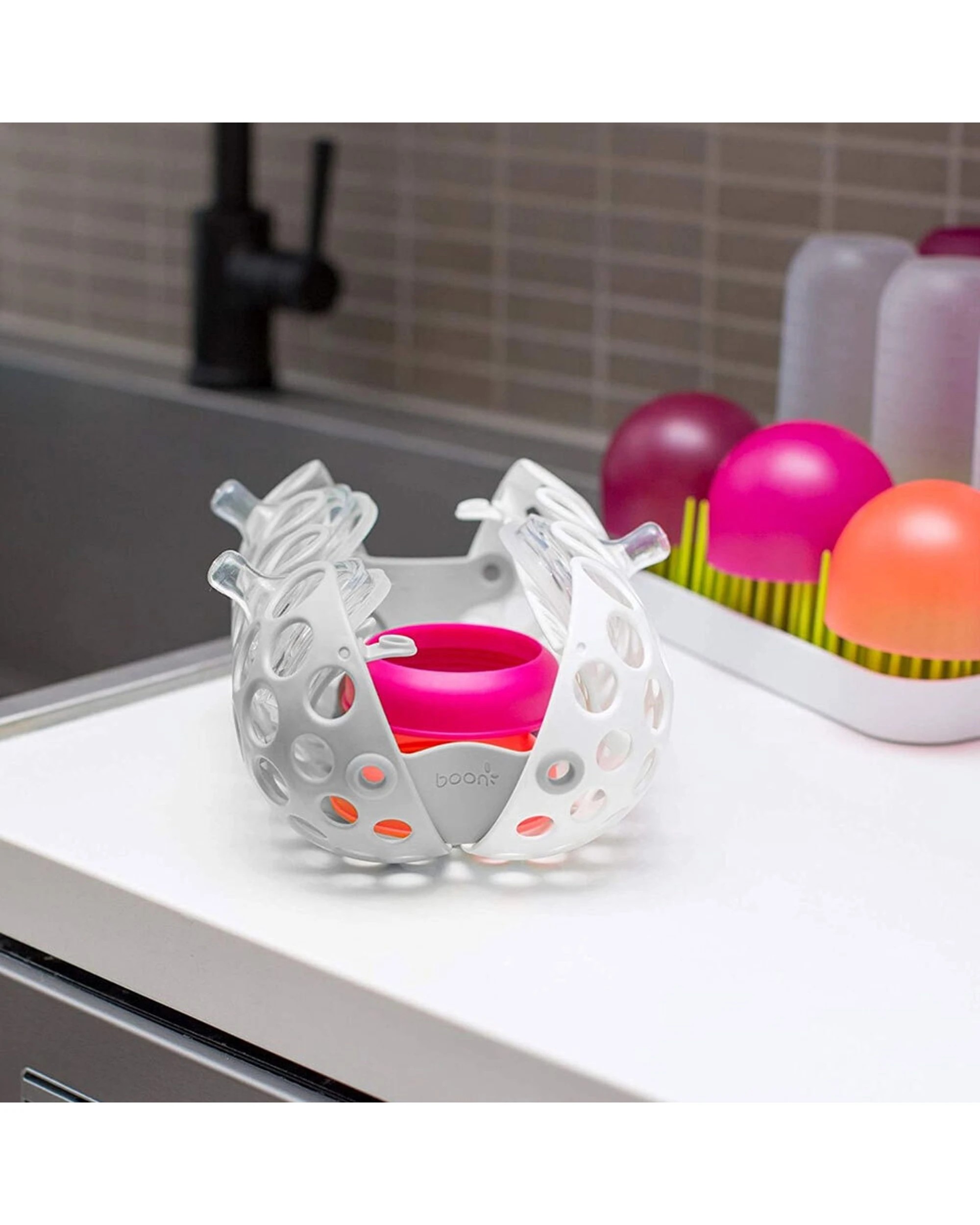 3 Boon Clutch Dishwasher Basket w/ Trip Brushes 2PK - Multi, 3 of 7