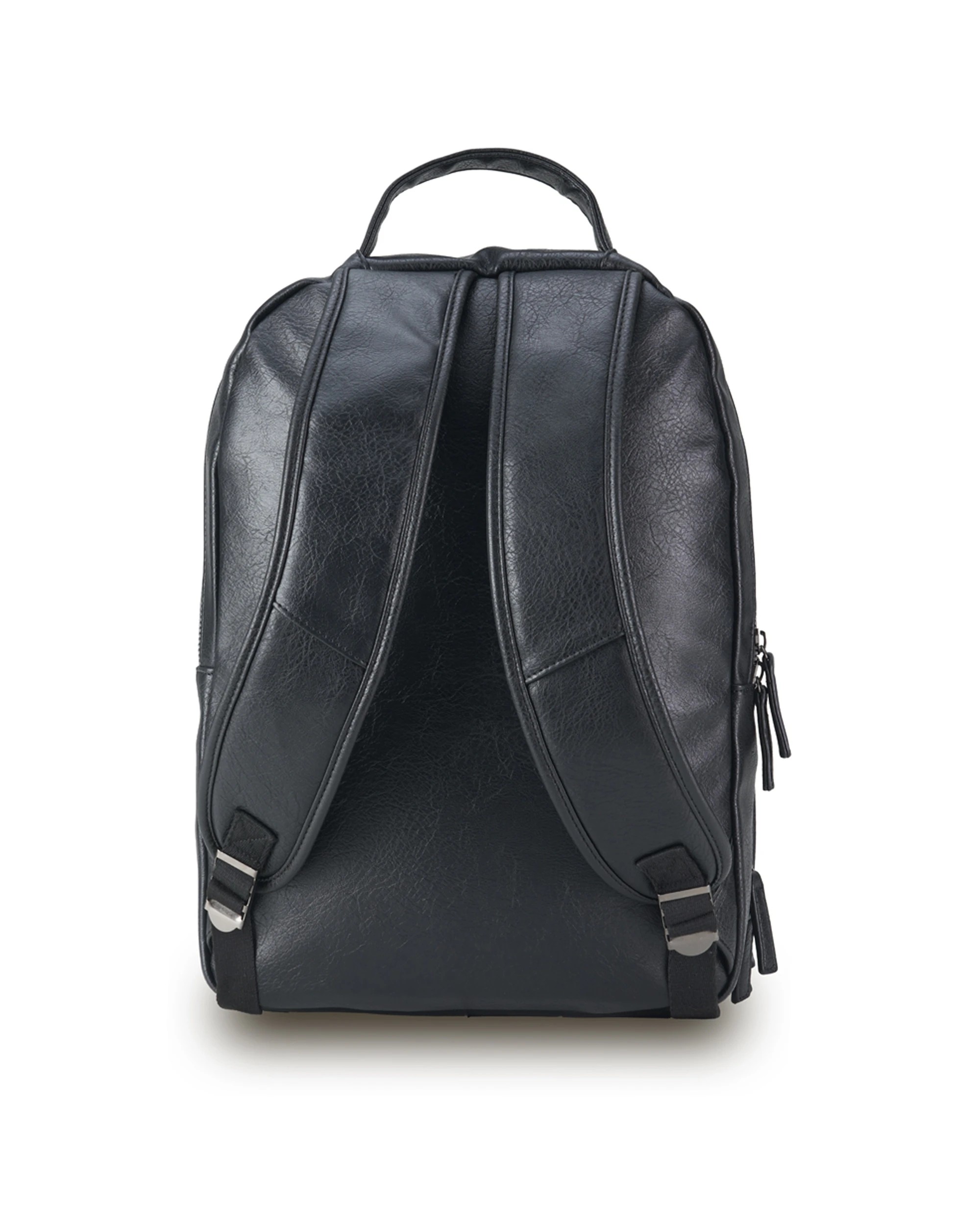 2 Tosca Vegan Leather Backpack Mens Travel Bag - Black, 2 of 3