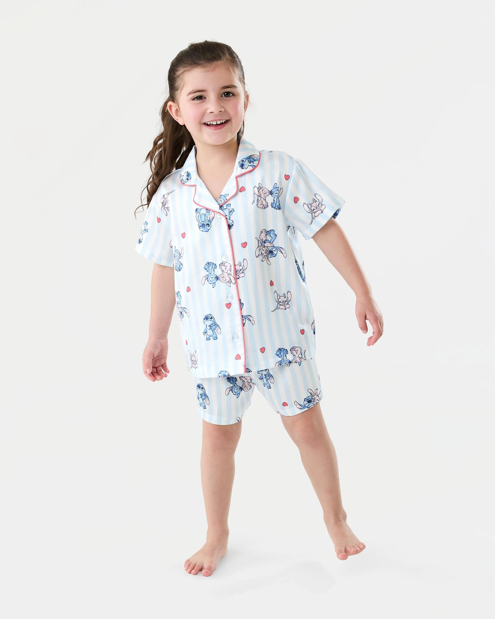 1 Disney Lilo & Stitch License Button Down Pyjama Set Stitch, 1 of 8