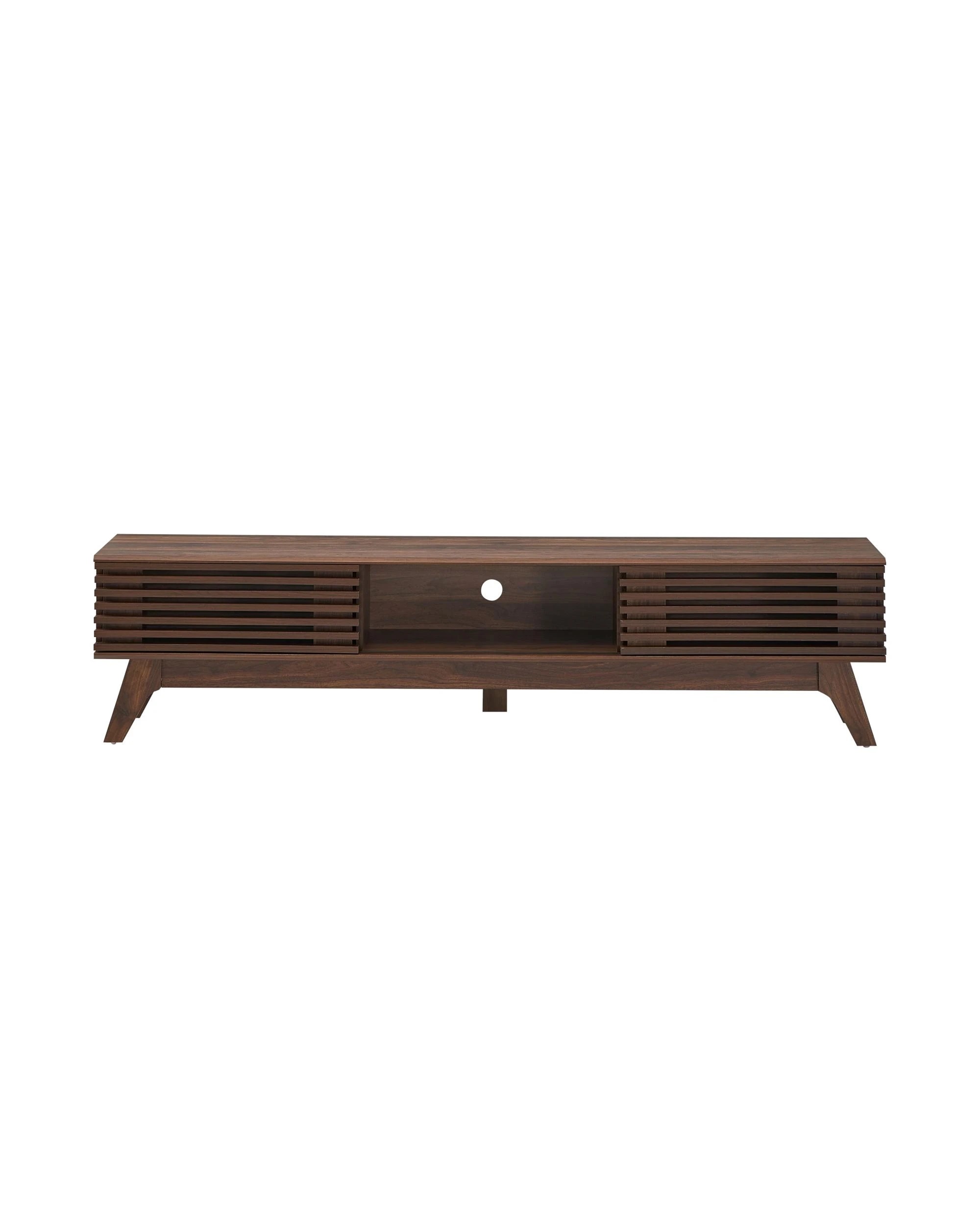 4 Kodu Entertainment Unit Modern TV Cabinet TV Stand 180cm 2 Doors Walnut - Brown, 4 of 4