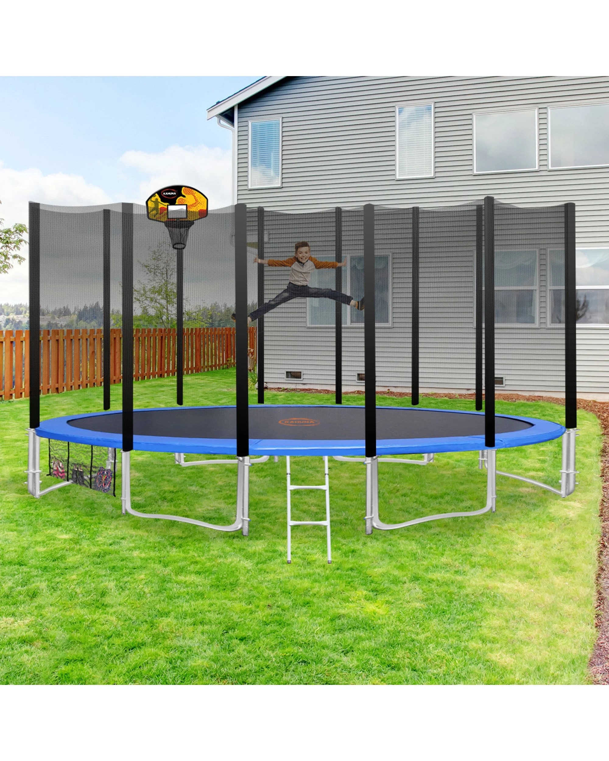 8 Kahuna Blizzard 16 ft Trampoline with Basketball, 8 of 9