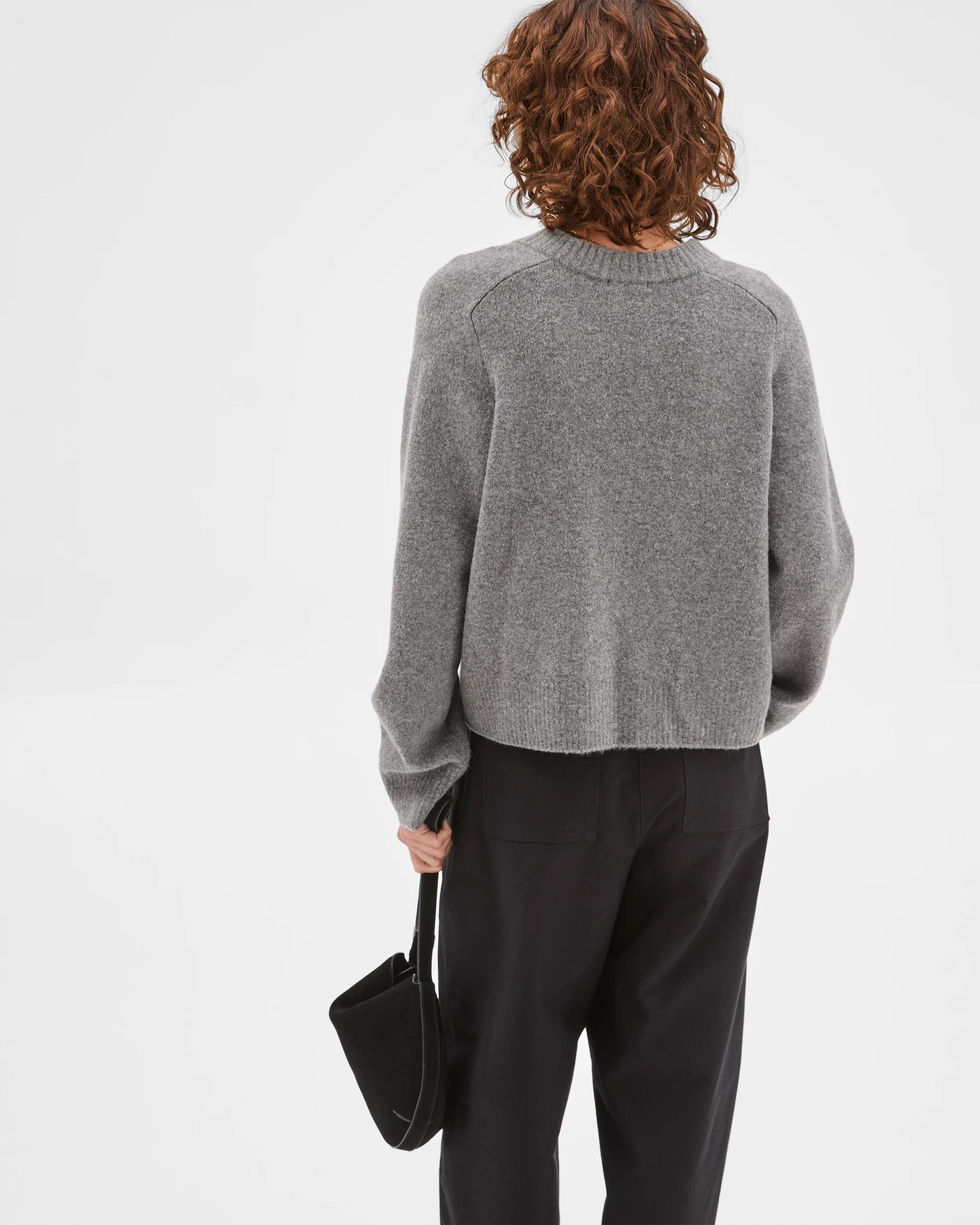 6 Target Woman Super Soft High V-Neck Sweater DARK GREY MARLE, 6 of 6