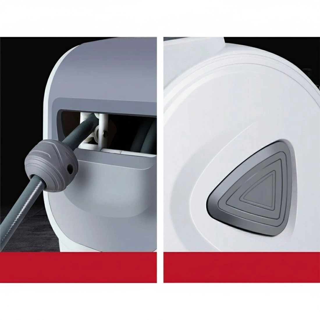 4 Giantz Air Hose Reel 10m Retractable Compressor Auto Rewind Wall Mount Garage - White, 4 of 5