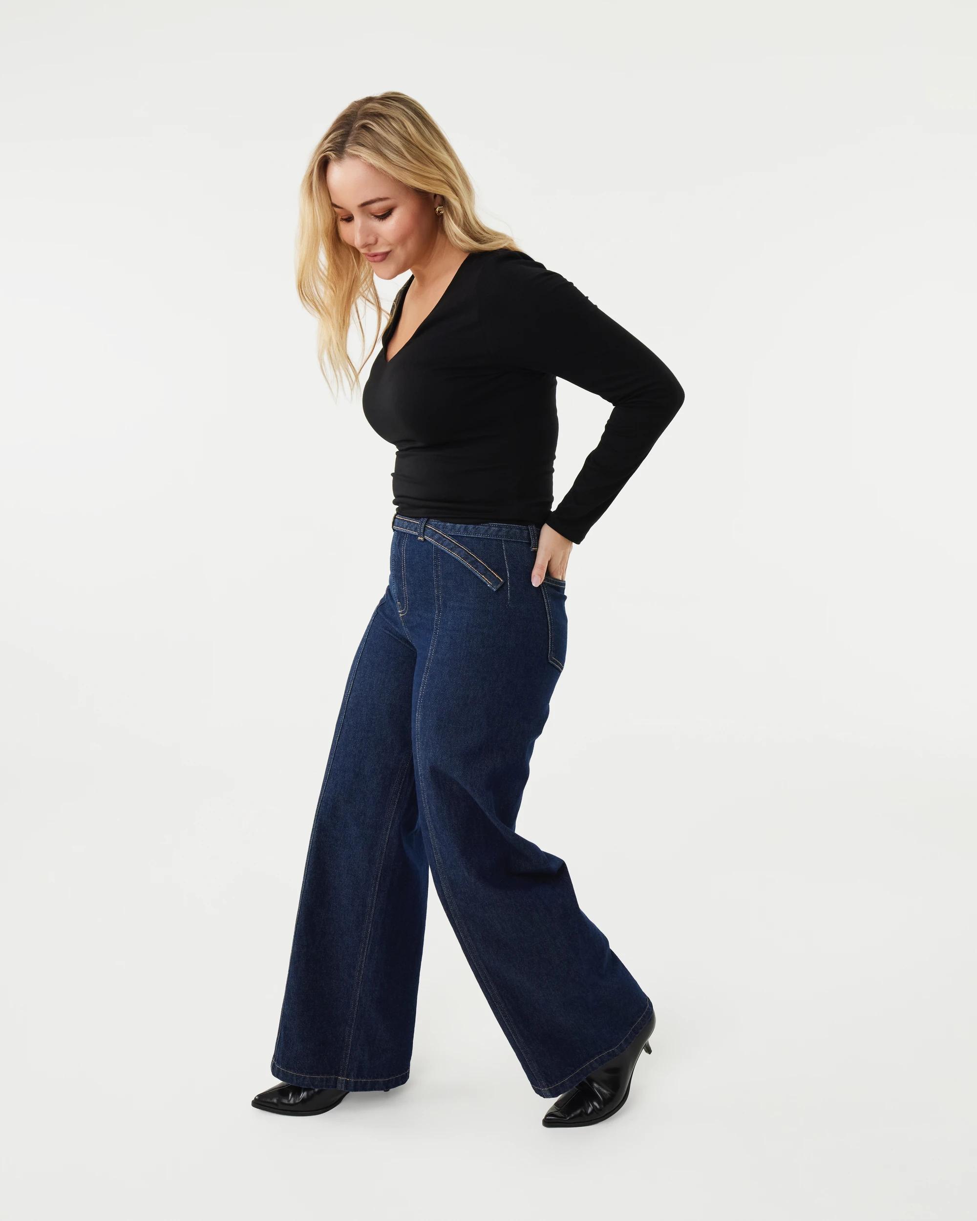 3 Seam Front Self Belt Jeans Indigo Wsh, 3 of 8