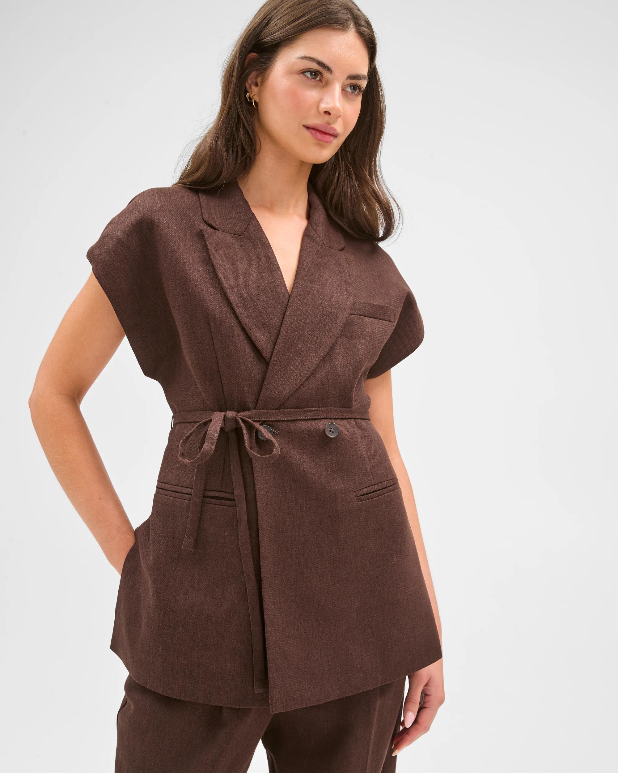 6 Target Petites Tailored Vest COFFEE BEAN, 6 of 7
