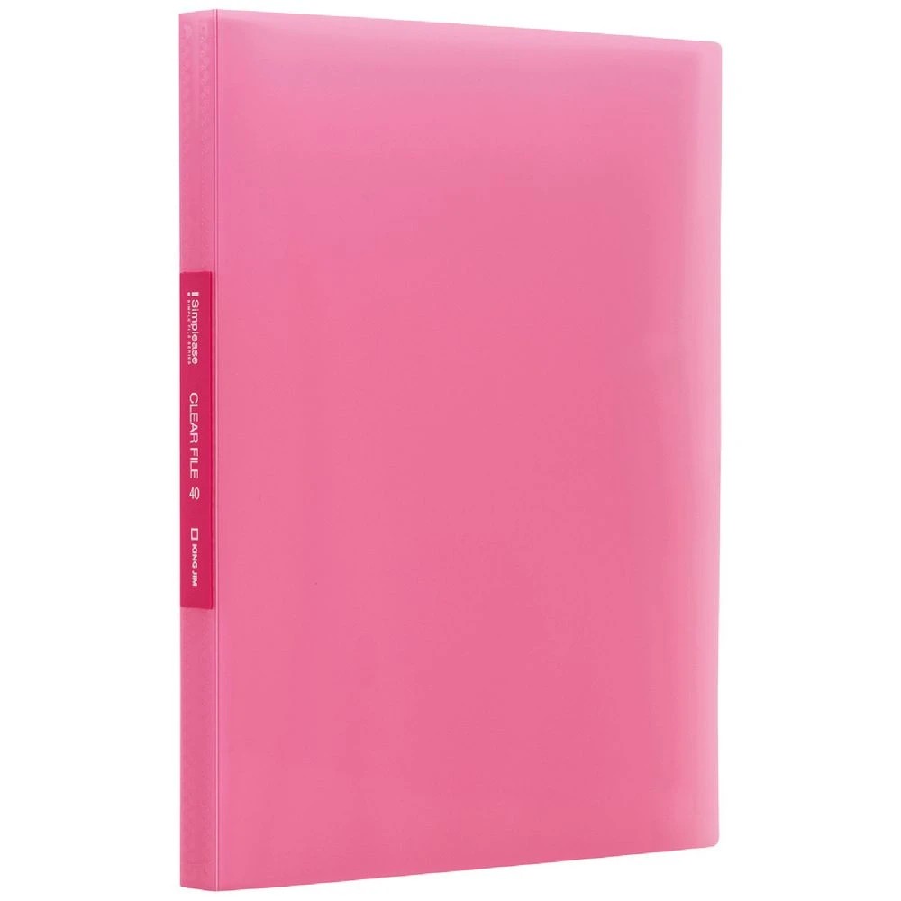 1 King Jim Fixed Display Book 40 Pockets Gloss Pink, 1 of 3