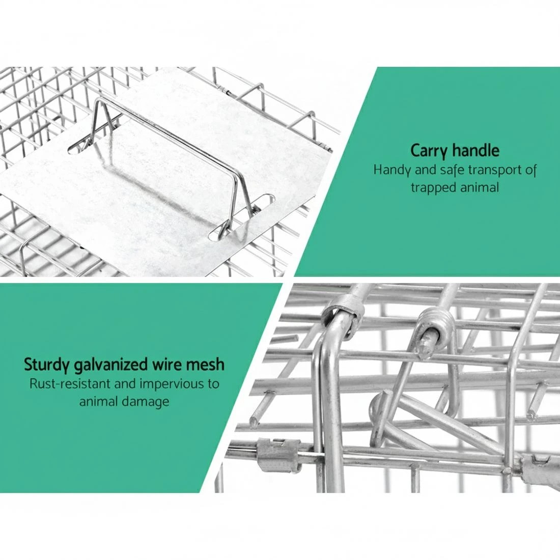 4 Gardeon 2x Animal Trap Cage Possum 66x23cm - Silver, 4 of 5