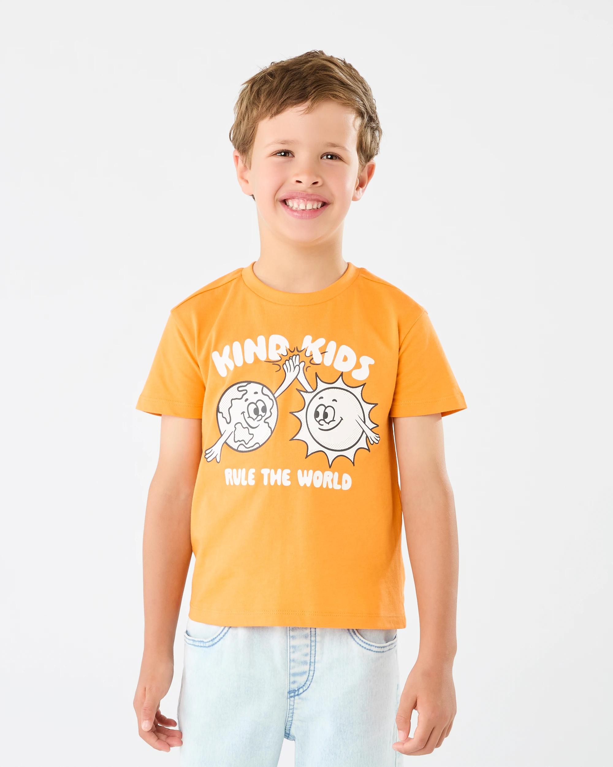 1 Chest Print T-shirt Org Slogan, 1 of 7