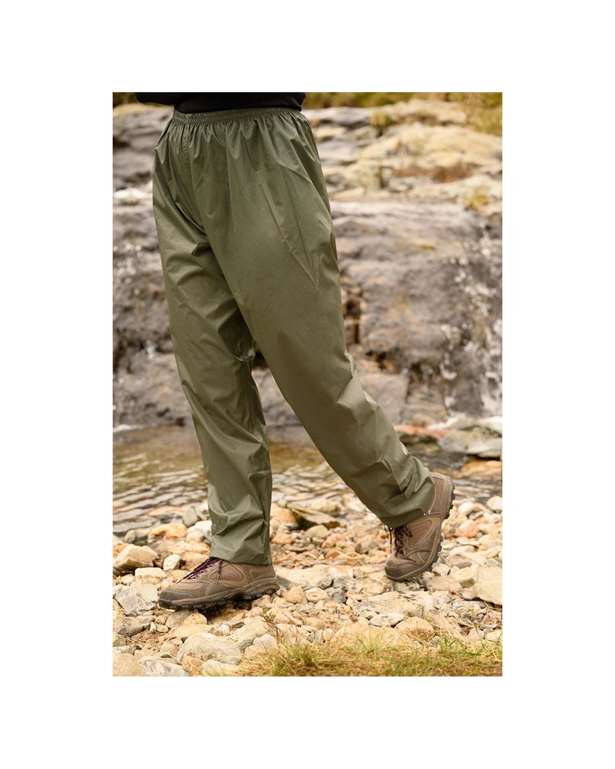 2 Mac In A Sac Unisex Adults Waterproof Overtrousers GREEN, 2 of 6