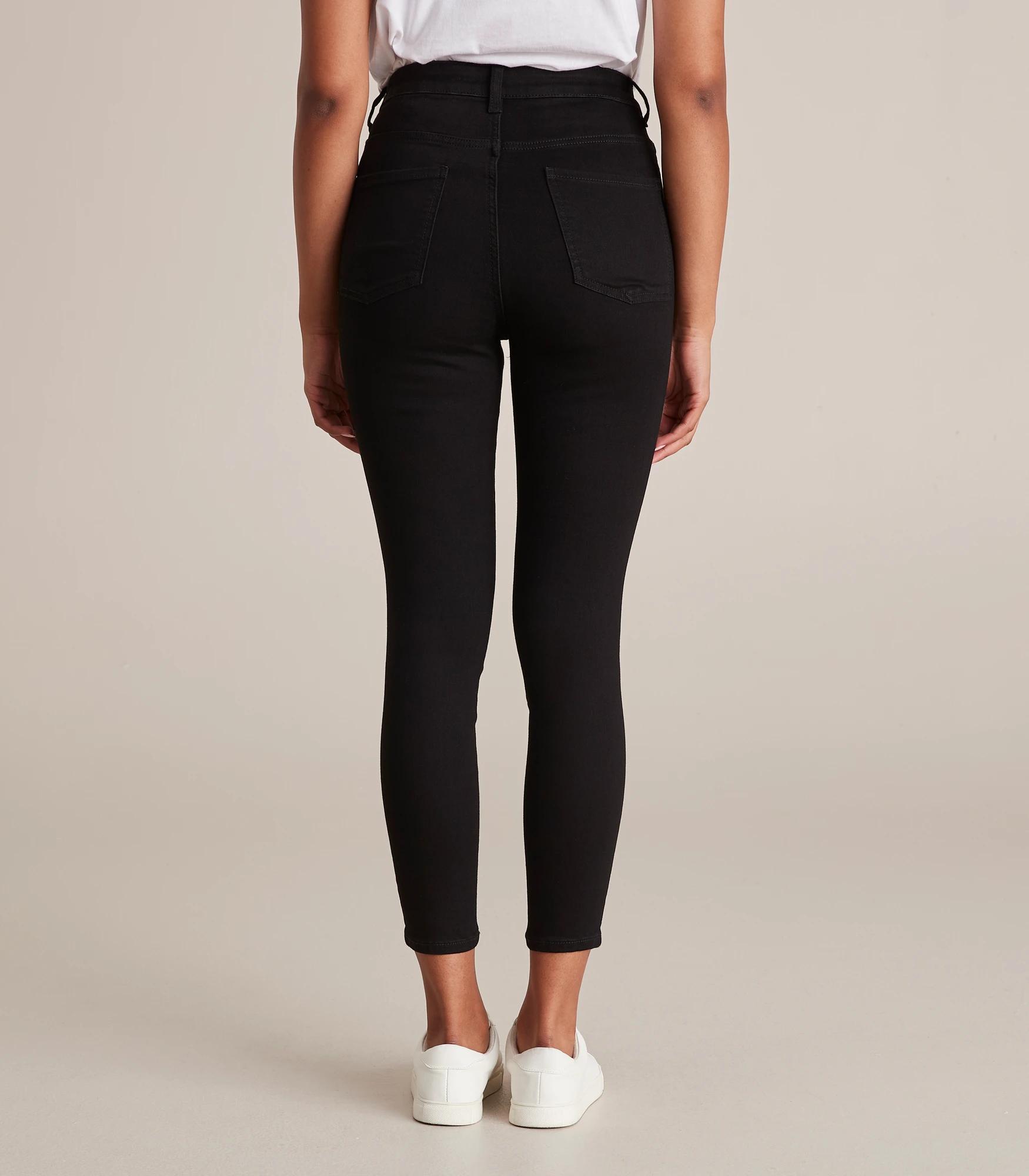 4 Target Sophie Skinny High Rise Crop Length Denim Jeans BLACK, 4 of 6