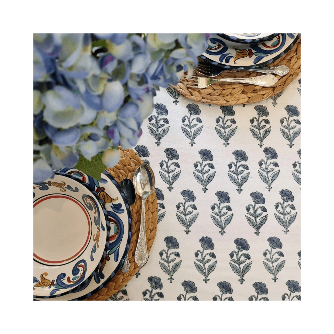 7 Kolka Rectangle Square Tablecloth Table Cover Flower Pattern Dining Table Cloth - Grey, 7 of 9