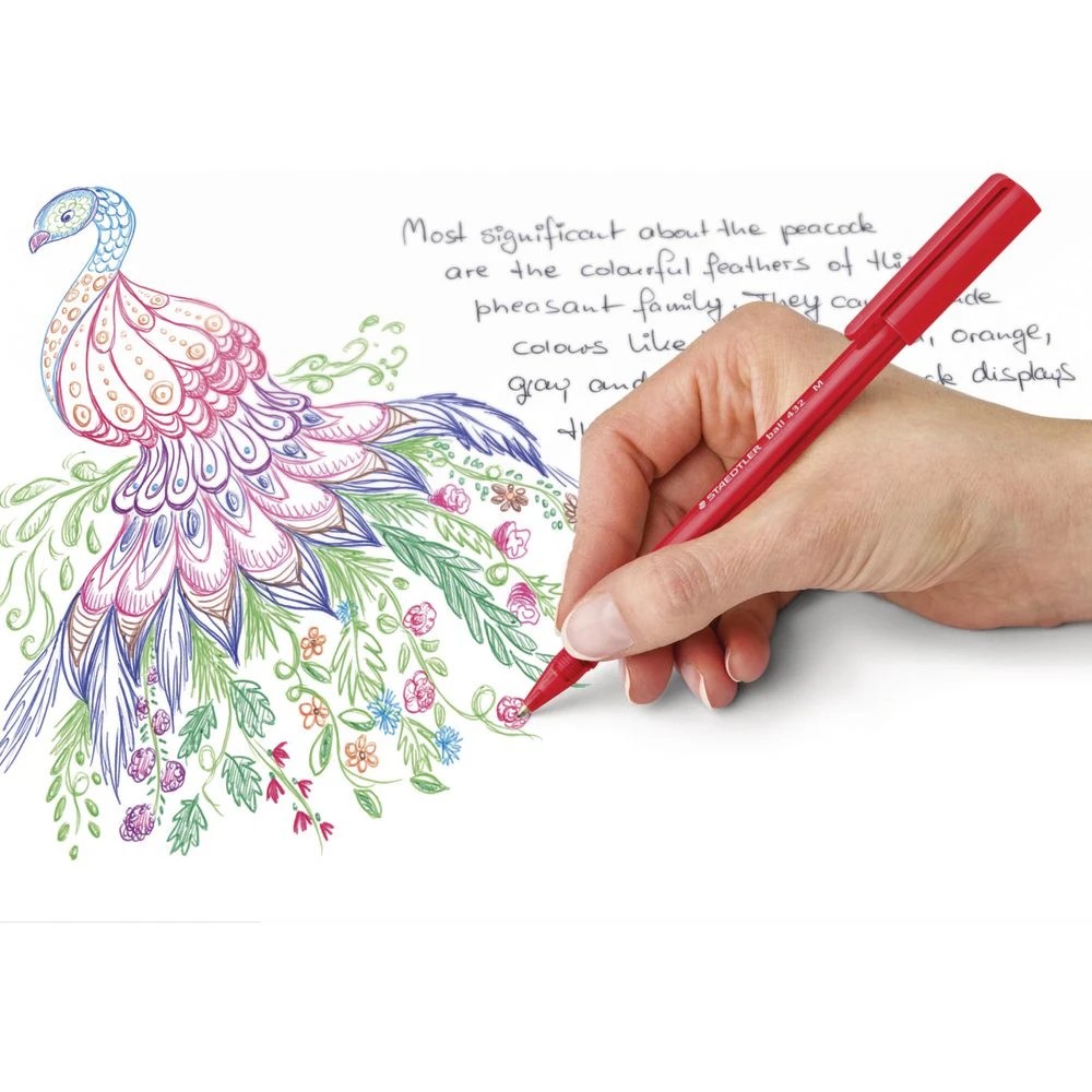 4 Staedtler Stick 432 Ice Ballpoint Pens Fashion 10 Pack, 4 of 10