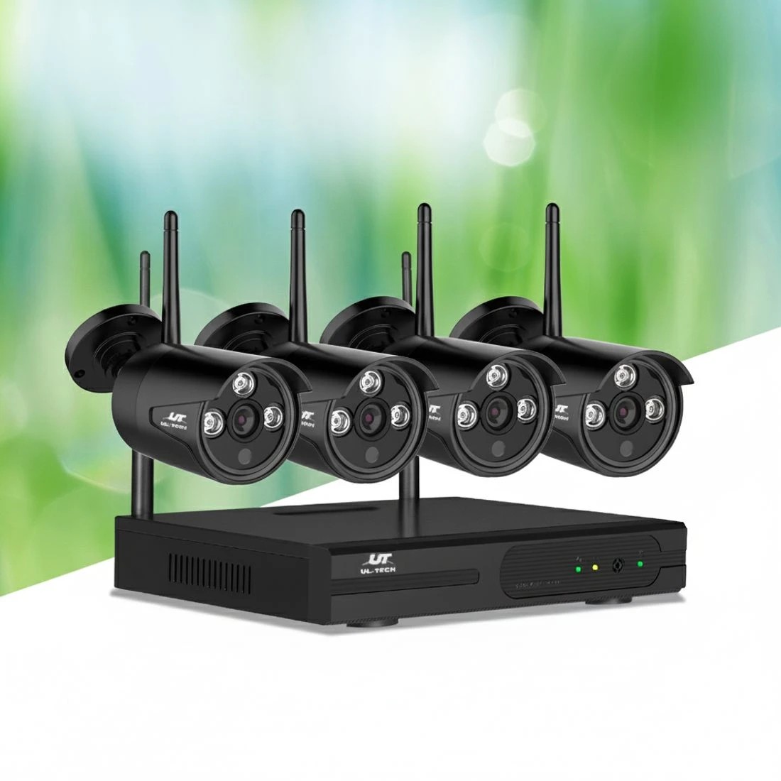 2 UL-tech Wireless CCTV Security System 8CH NVR 3MP 4 Bullet Cameras - Black, 2 of 7