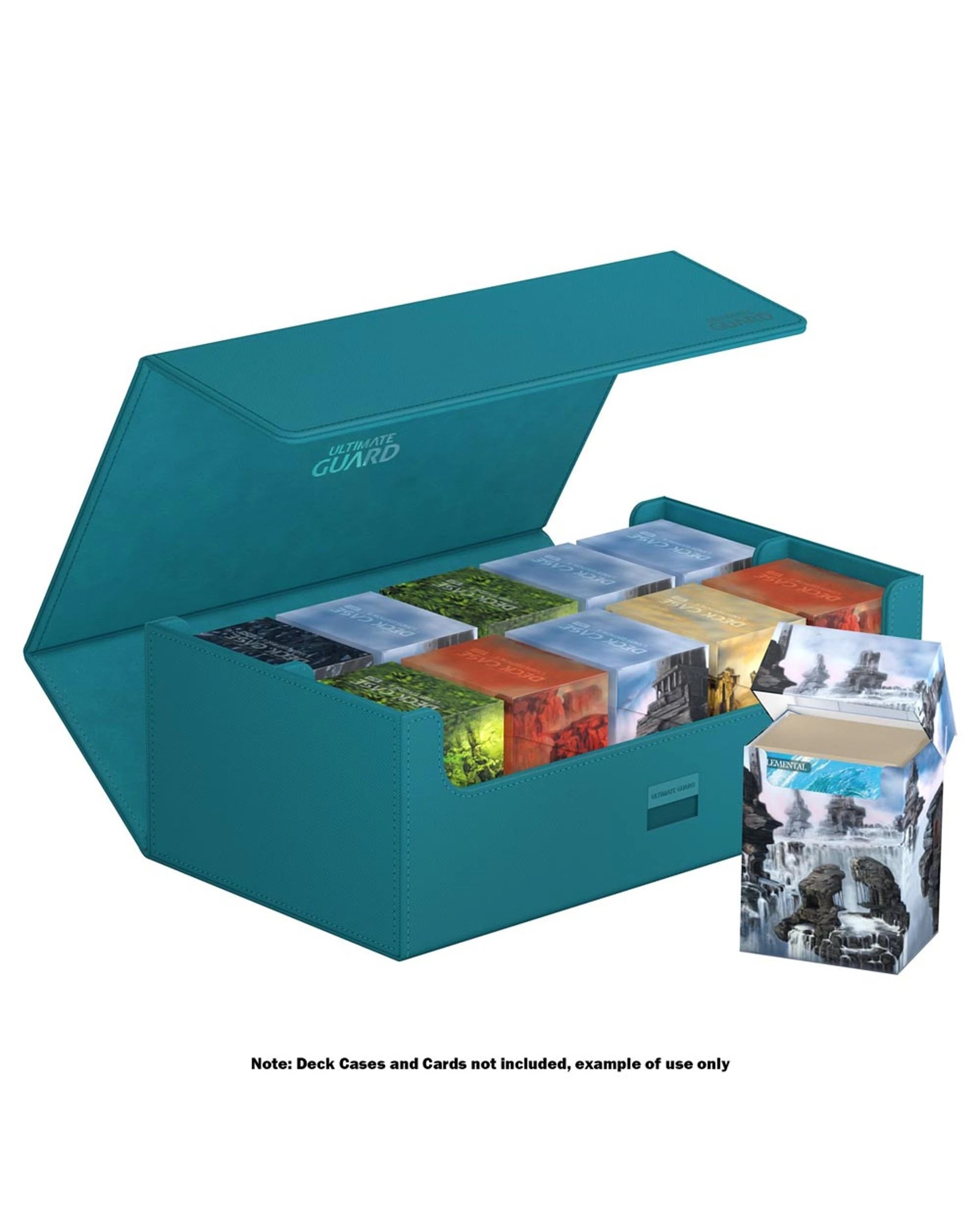 5 Ultimate Guard Arkhive 800+ Xenoskin Flip Case Standard Size Deck Box - Monocolour Petrol Blue - Multi, 5 of 6