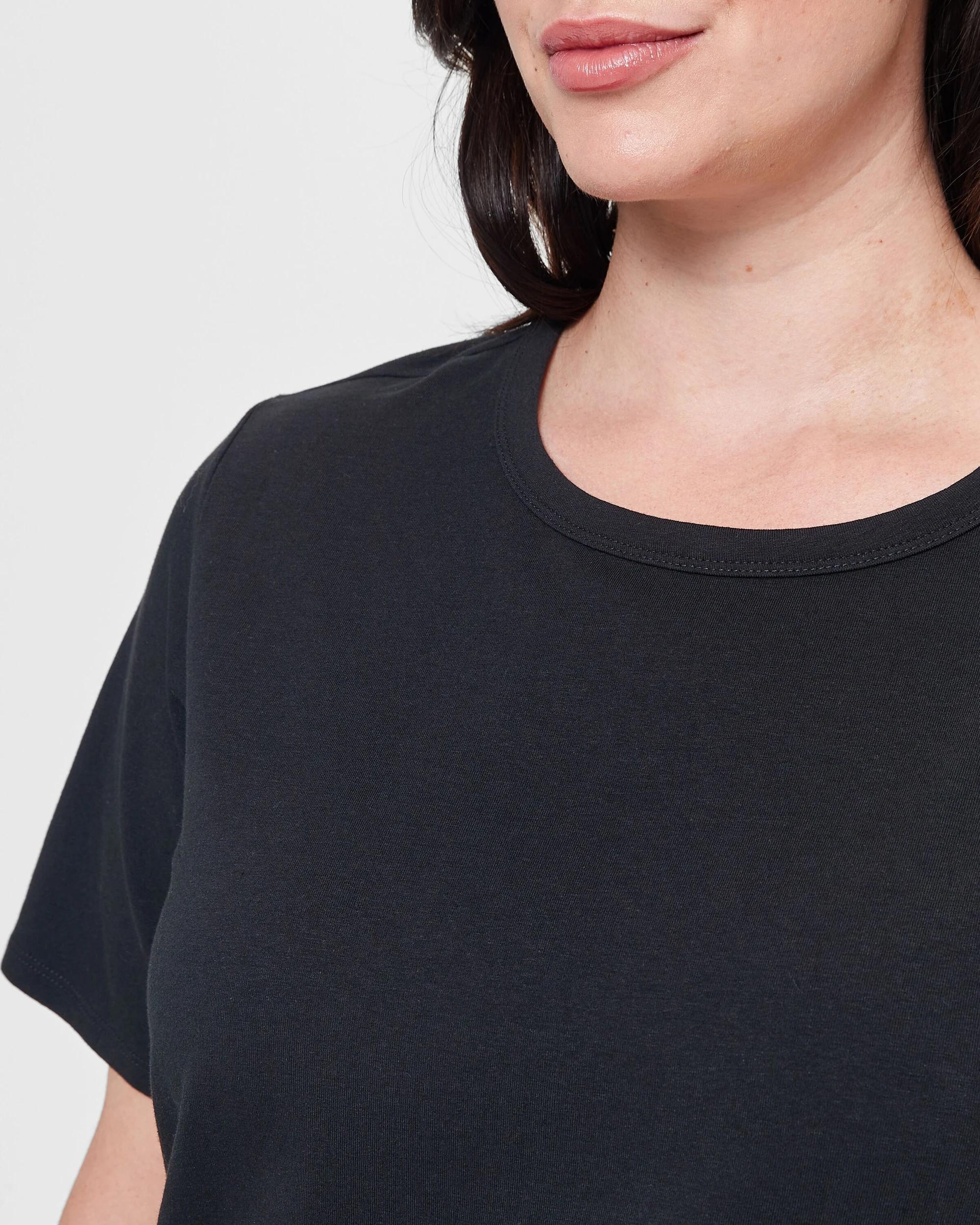 5 Target Curve Plus Size Australian Cotton Crew Neck T-Shirt BLACK, 5 of 9