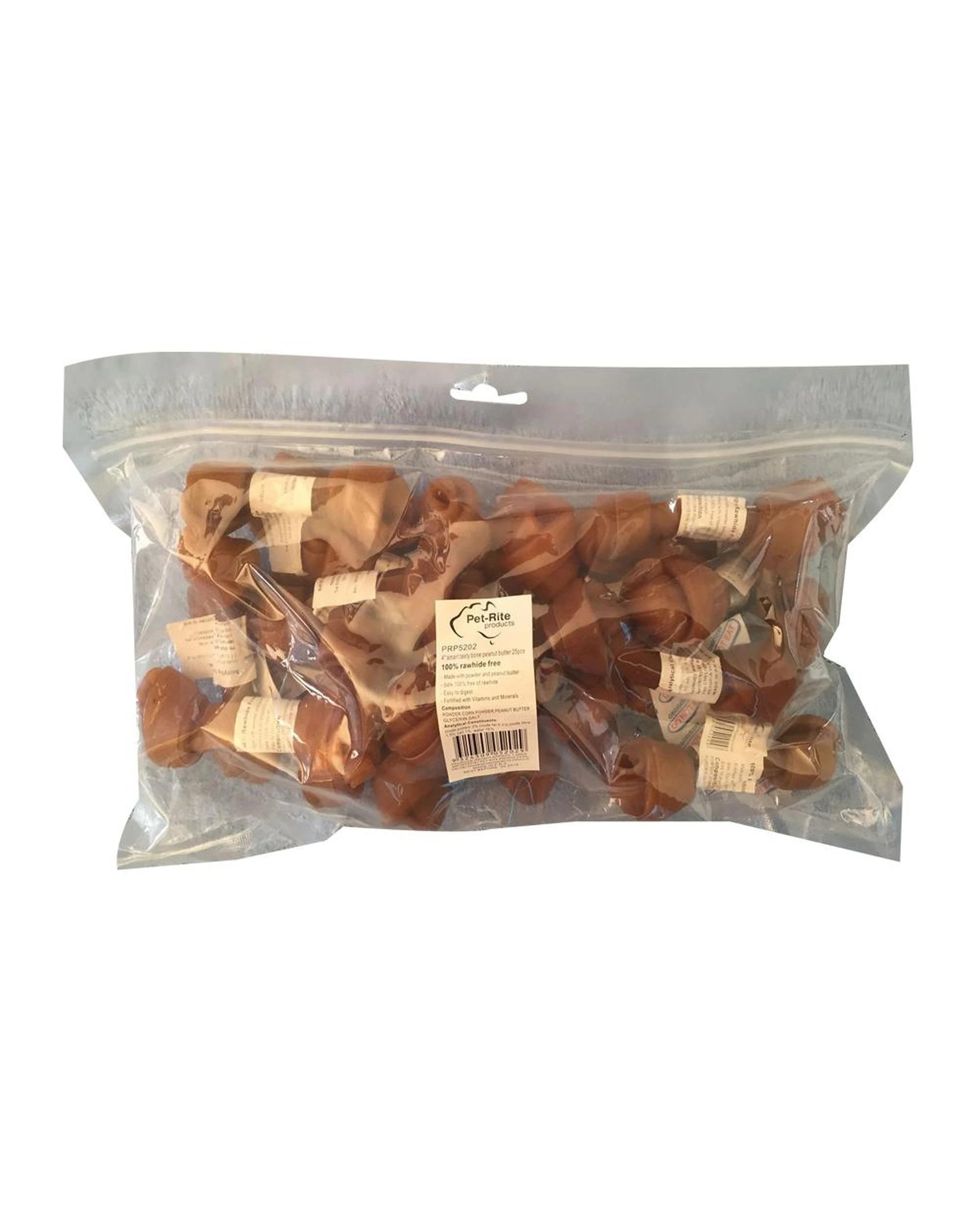 1 Pet-Rite Smart Tasty Chew Bone Dog Treat Peanut Butter 4 Inch 25 Pack, 1 of 1