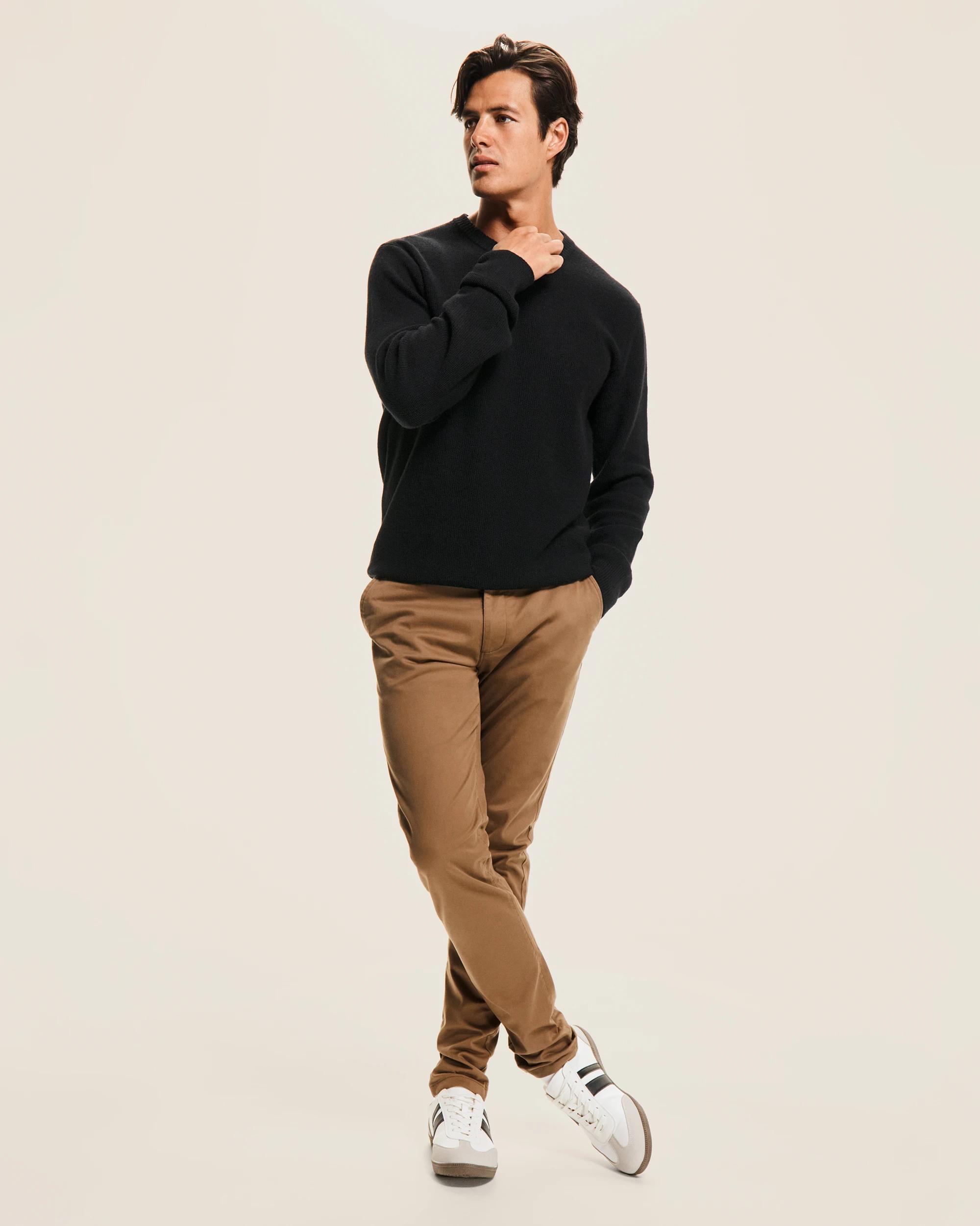 7 Preview Australian Cotton Tailored Slim Chino Pants OTTER, 7 of 7